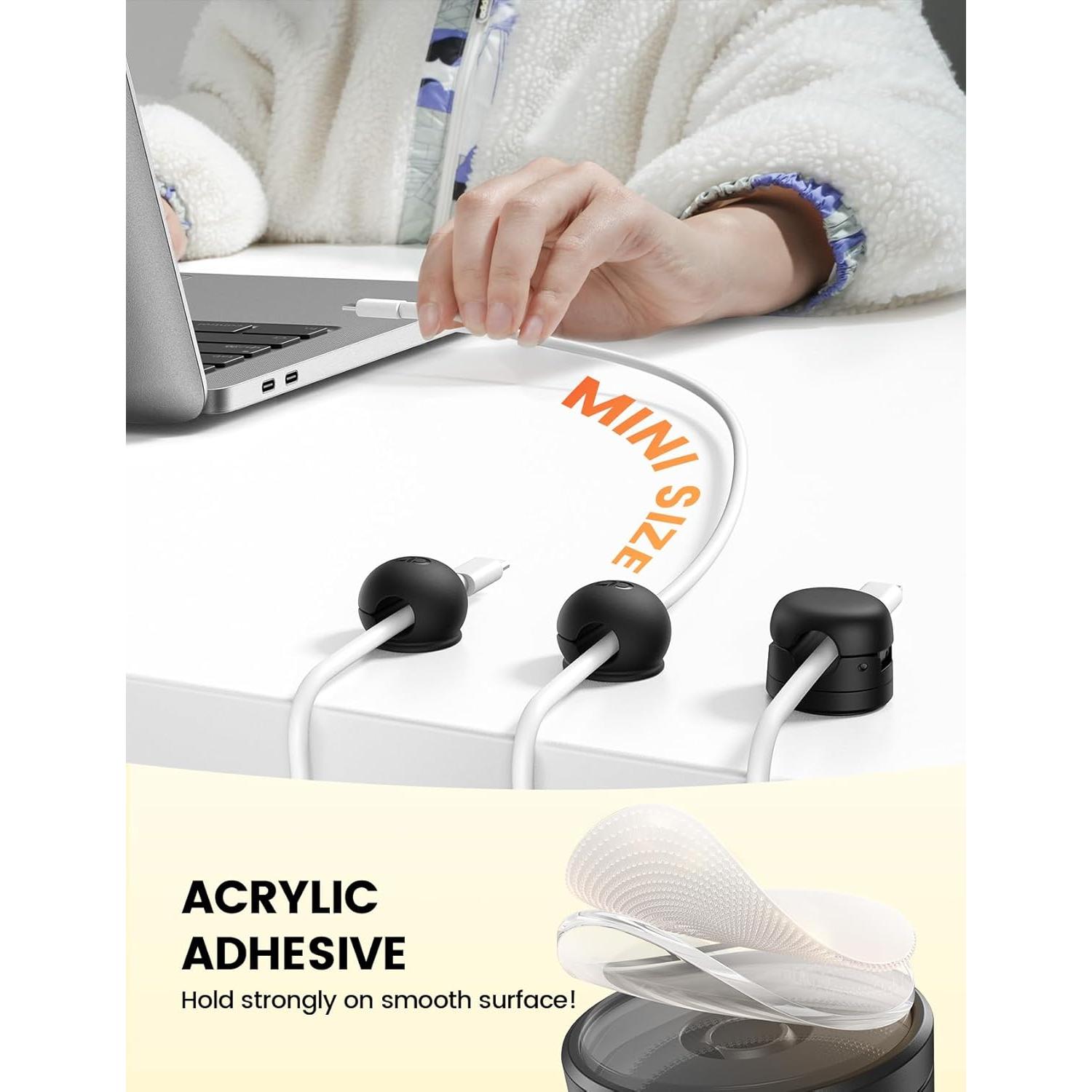 8 Clips Organizadores de Cables Magnéticos Lamicall Silicona