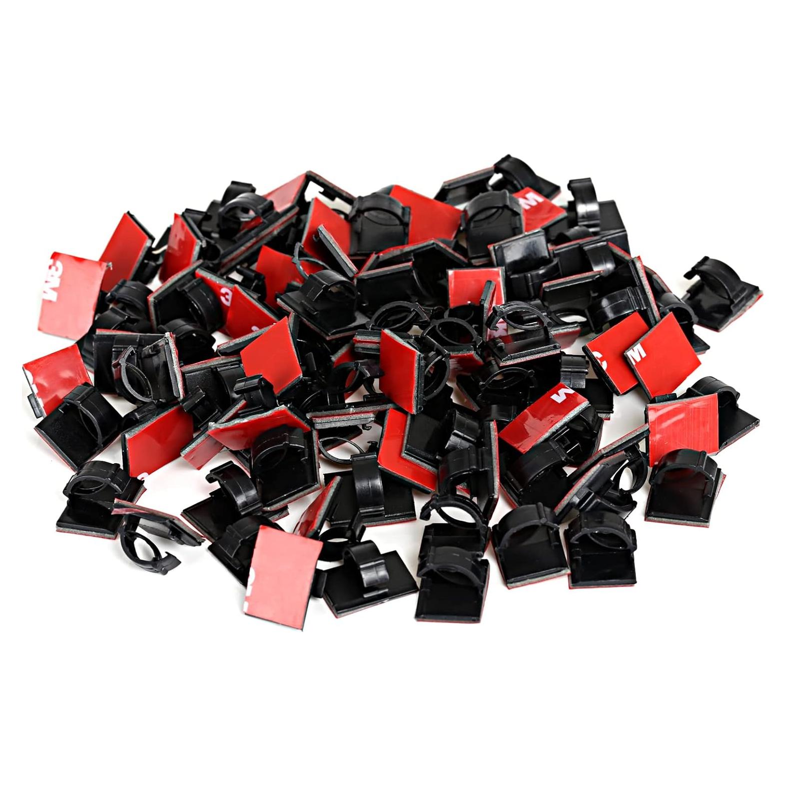GWHOLE 100 Clips Adhesivos 3M para Organización de Cables