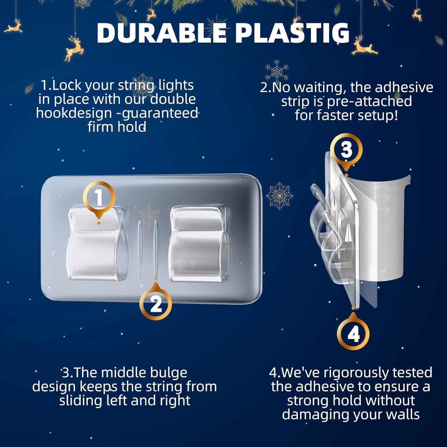 Ganchos Adhesivos para Cables IFLOH - 26 Piezas Resistentes