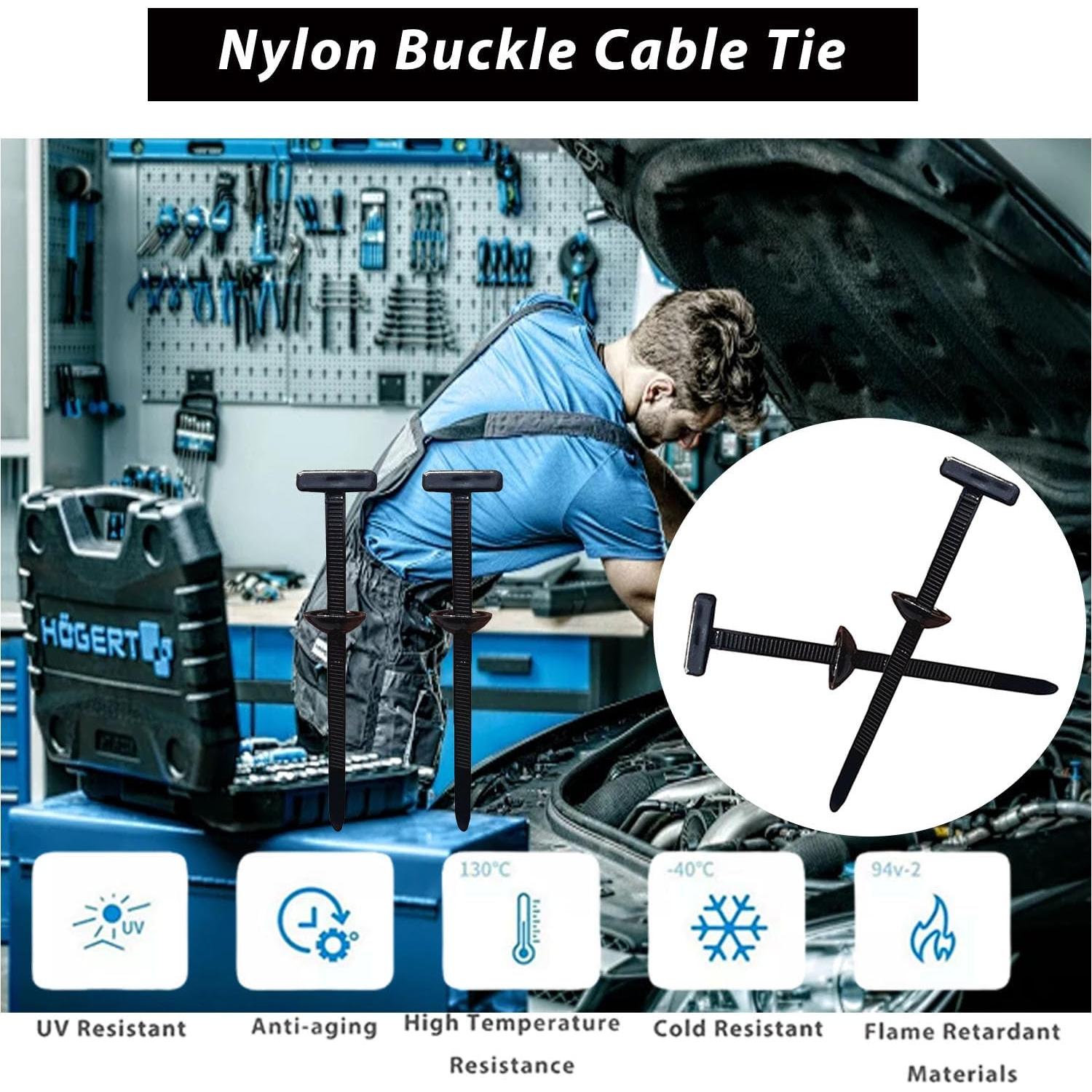 50 Piezas Hebilla Universal de Nylon Seodon para Coche