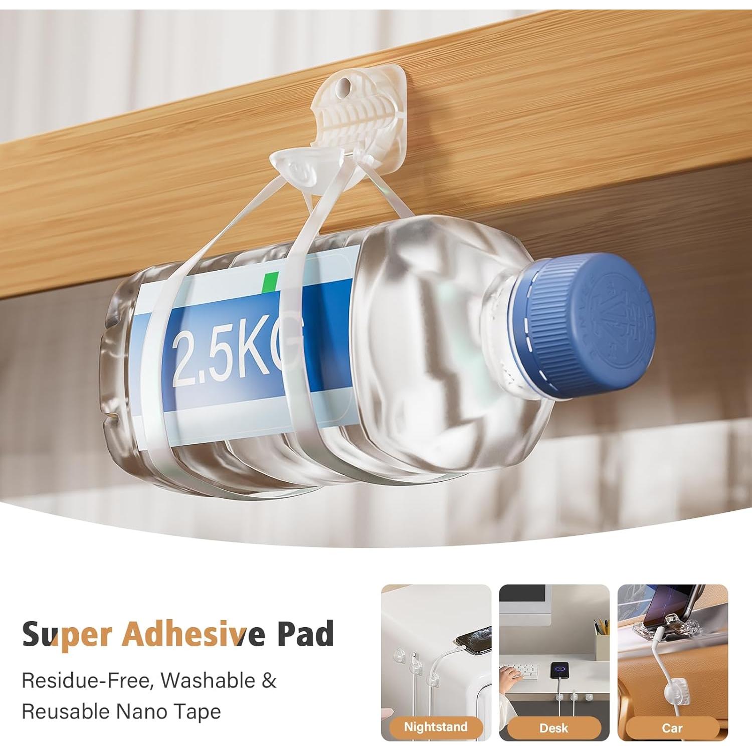 Organizador de Cables 6 Pack Smofish Clips Magnéticos Blanco