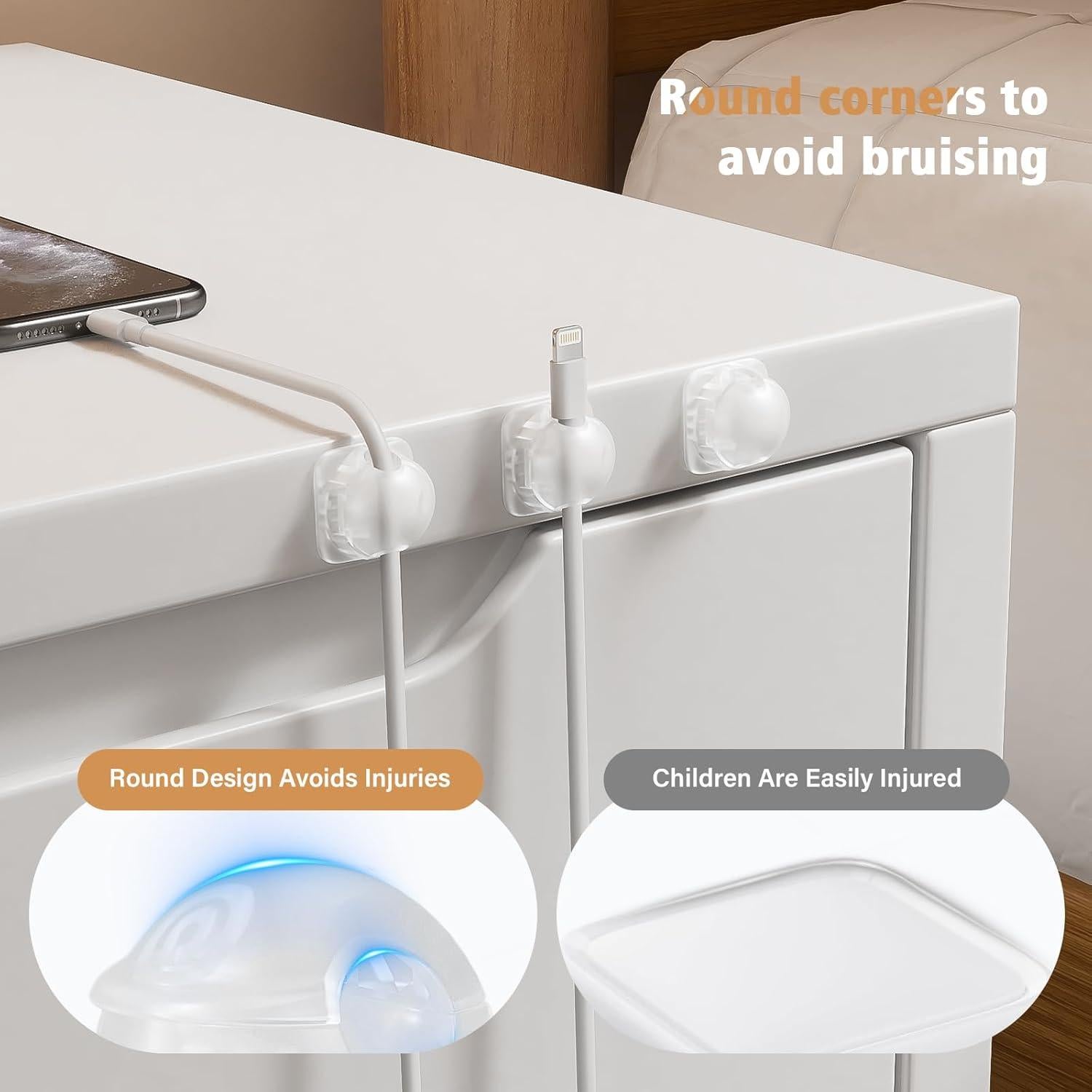 Organizador de Cables 6 Pack Smofish Clips Magnéticos Blanco