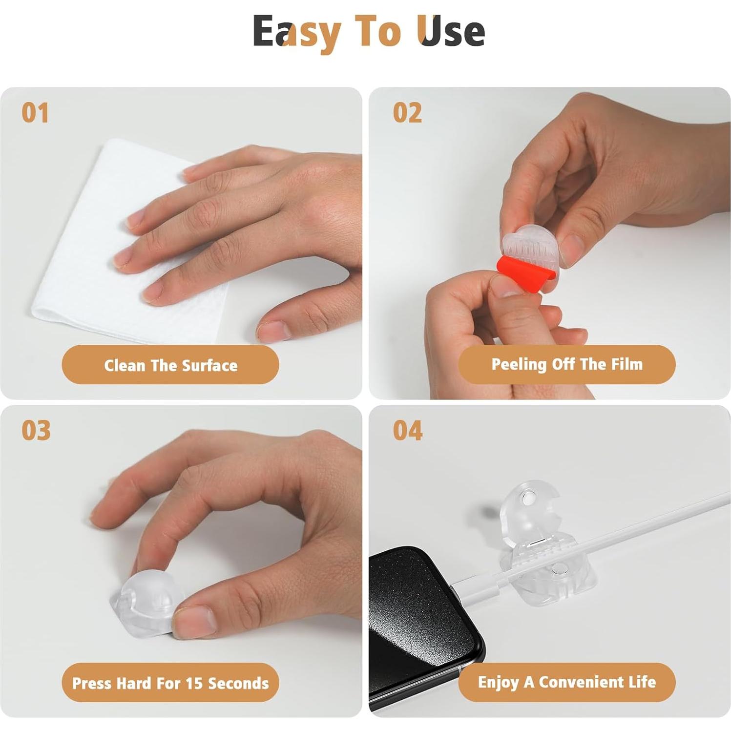 Organizador de Cables 6 Pack Smofish Clips Magnéticos Blanco