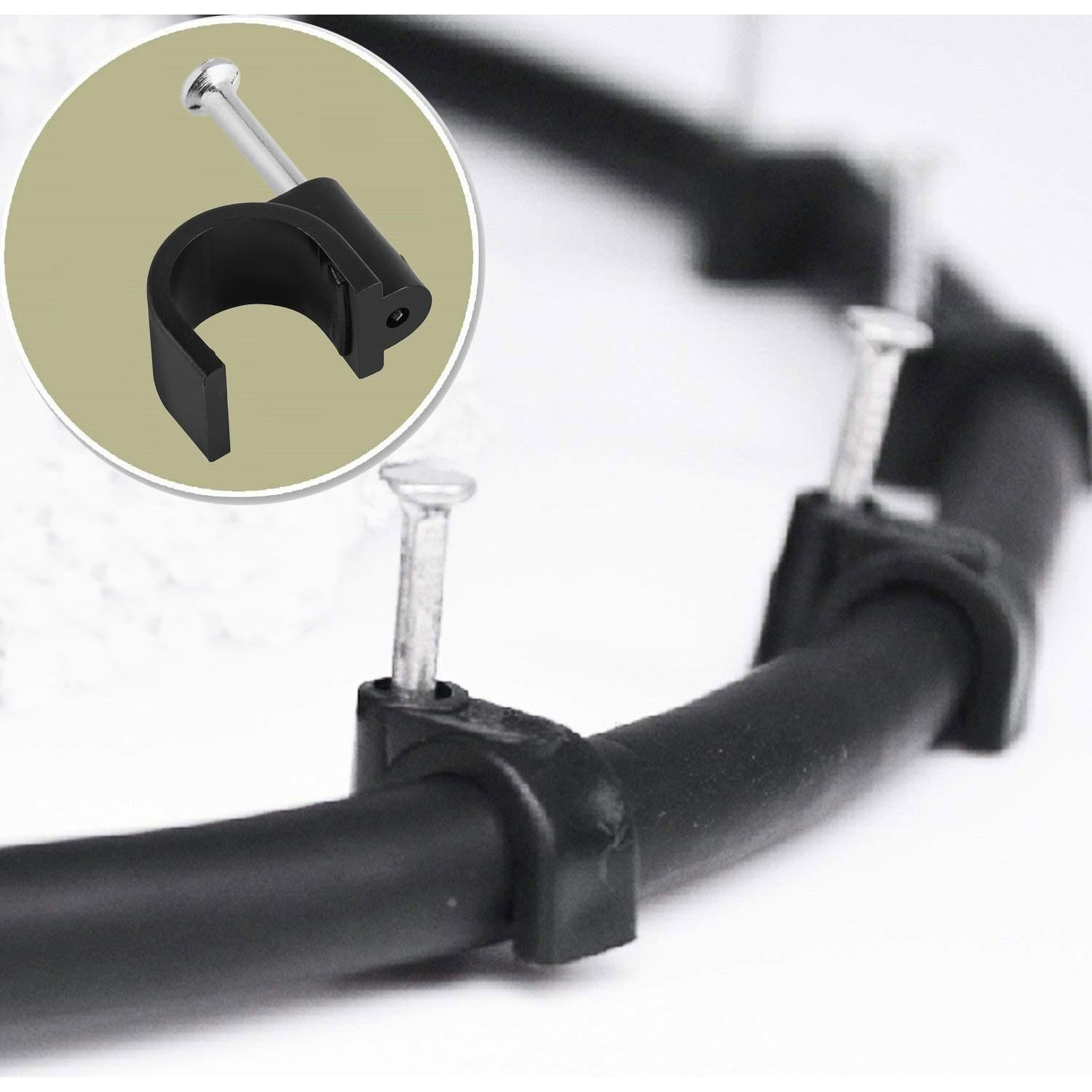 Paquete de 100 Clips de Cable con Clavos Zongwo 8mm para Organizar