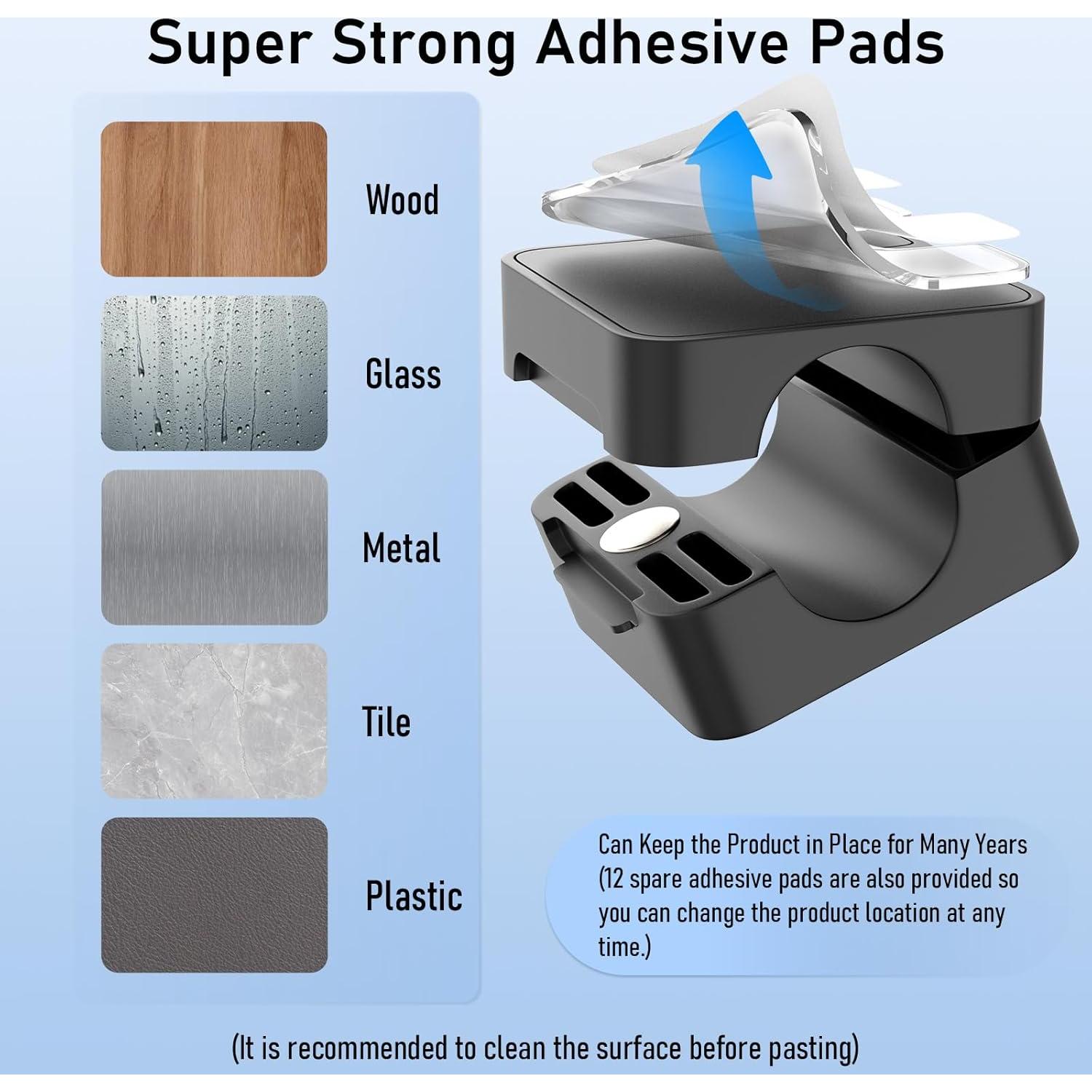 Organizador de Cables Magnético ELZO 12 Piezas Negro