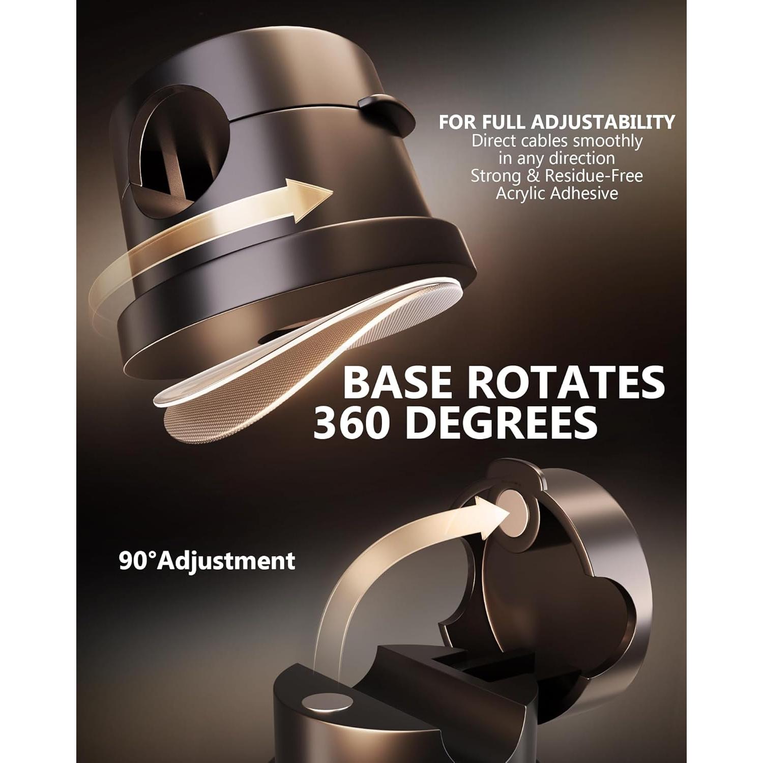 Clips Magnéticos para Cables Tesmax 360° - Organizador 6 Pack