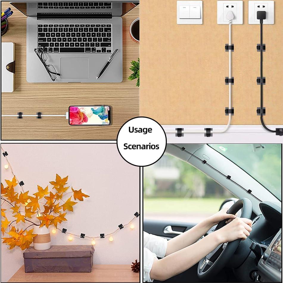 100 Clips Adhesivos para Gestión de Cables ITUGOU - Variados