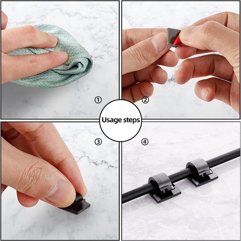 100 Clips Adhesivos para Gestión de Cables ITUGOU - Variados