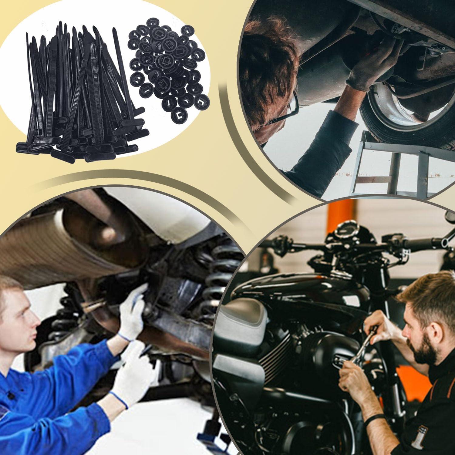 Hebilla de Brida de Cable Universal BOVVSKY 100pcs Nylon