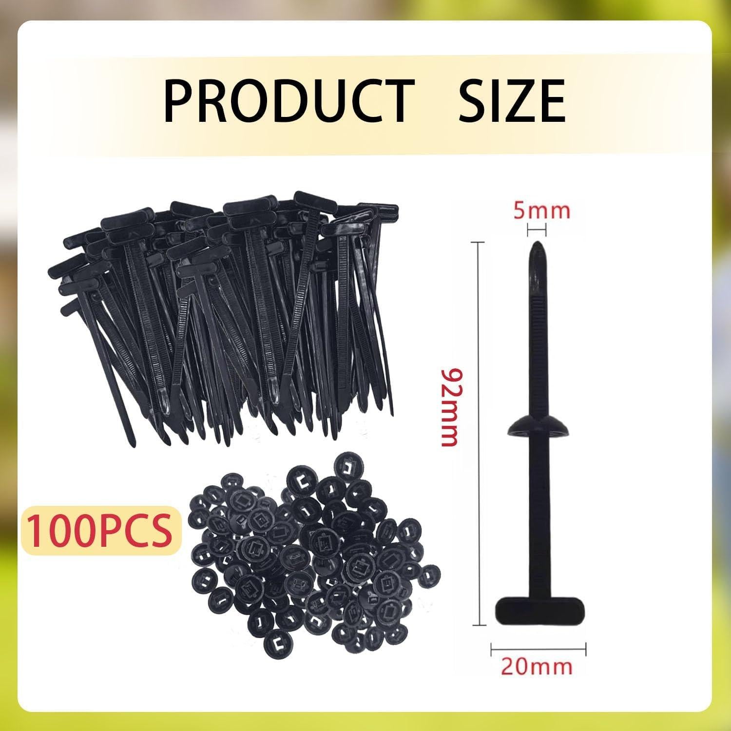 Hebilla de Brida de Cable Universal BOVVSKY 100pcs Nylon