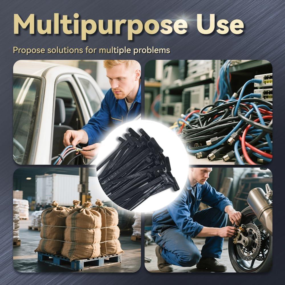 Hebilla de Brida de Cable Universal Leocfy 50PCS Nylon Resistente