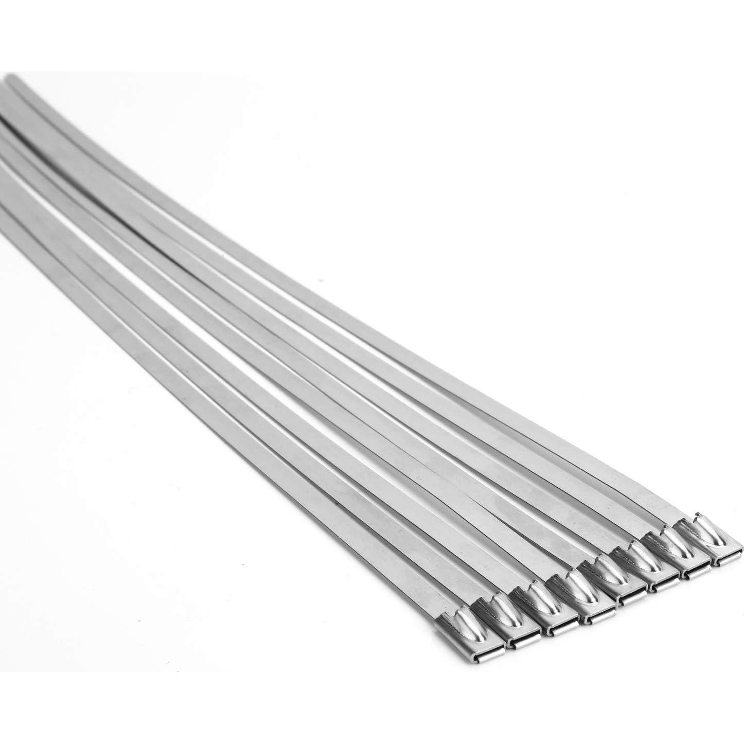 Bridas de Metal ZOOSUNX 30 cm Acero Inoxidable 100 Piezas