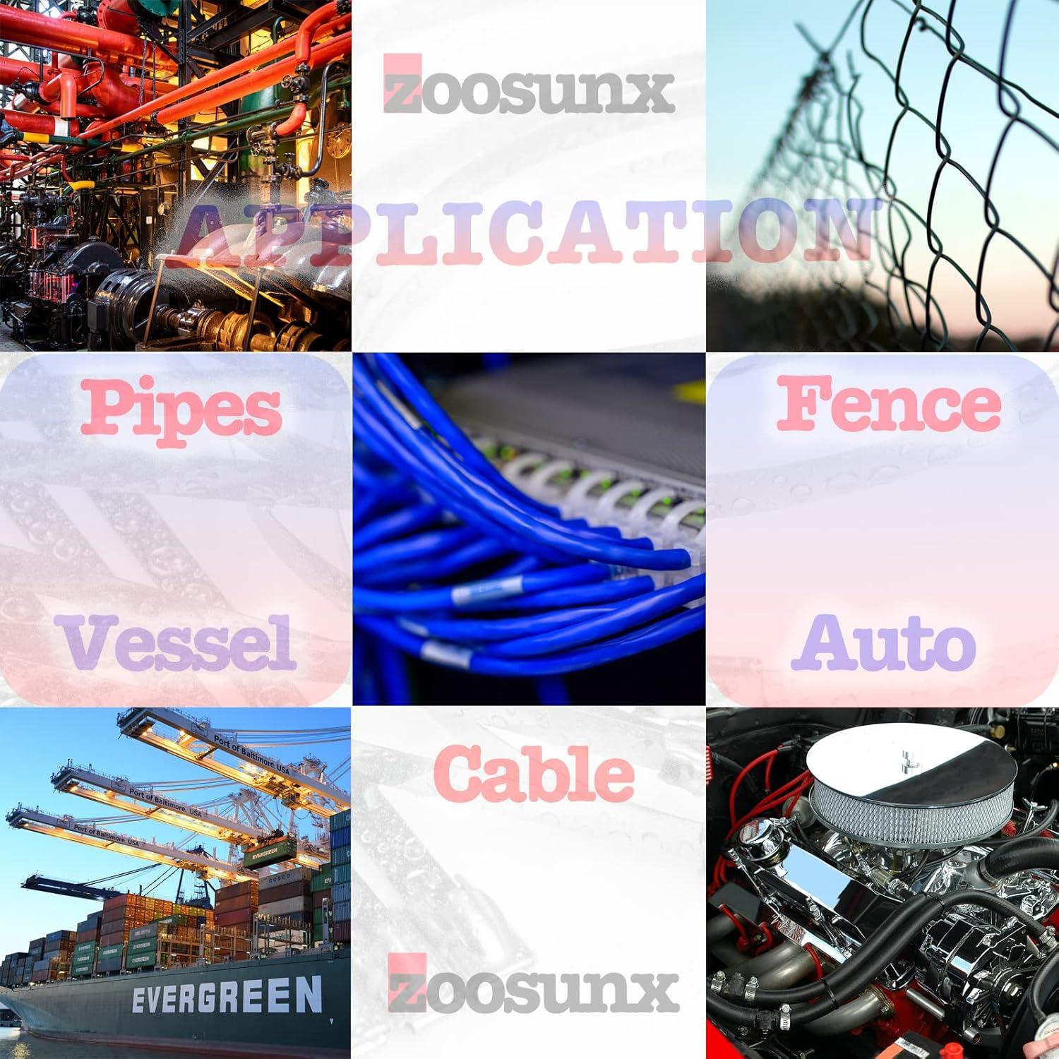 Bridas de Metal ZOOSUNX 30 cm Acero Inoxidable 100 Piezas