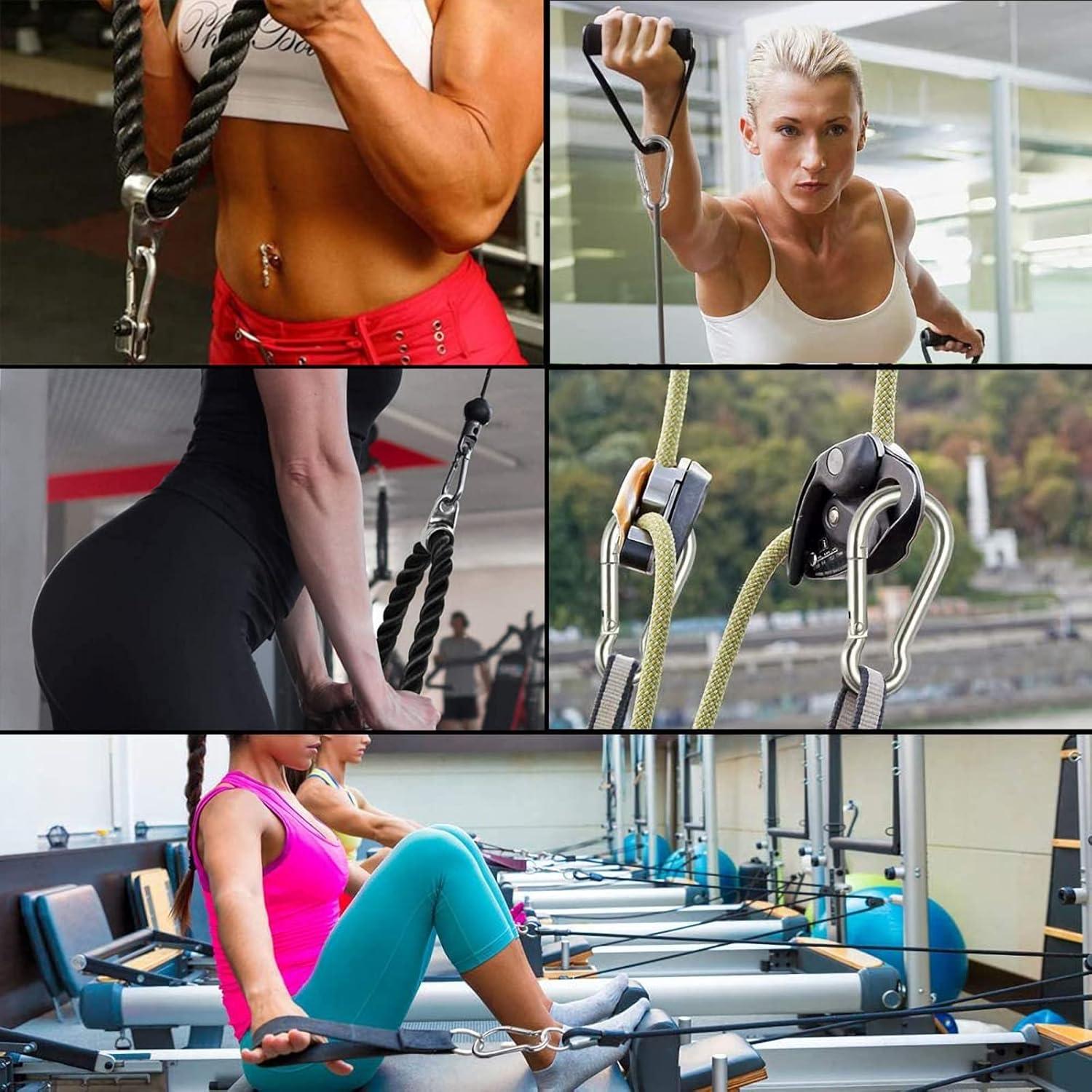 Gancho de Resorte FYYTONE 8cm Acero Inoxidable 4 Piezas