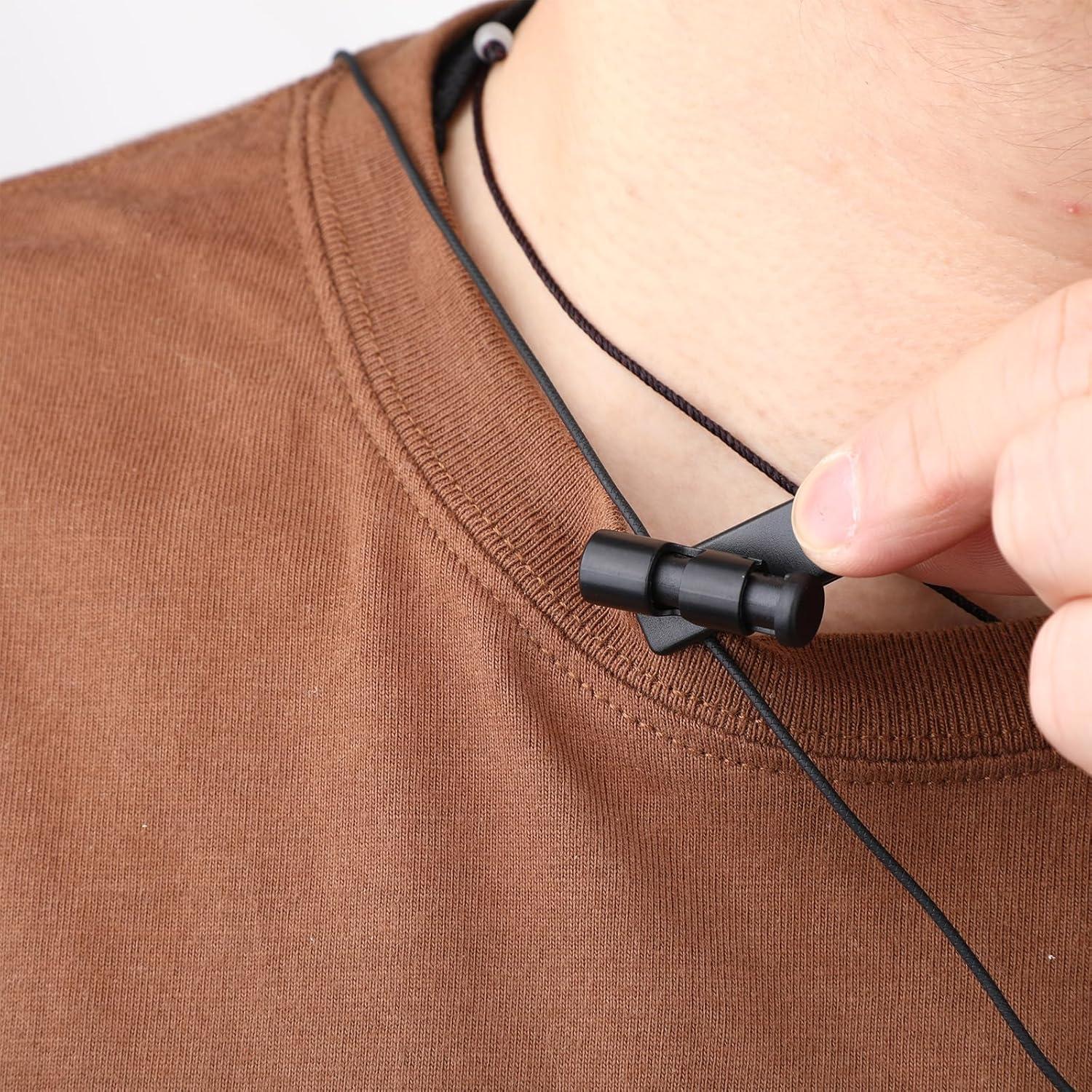 5 Clips de Cable para Auriculares Xthrotsenk 2-4mm Negro