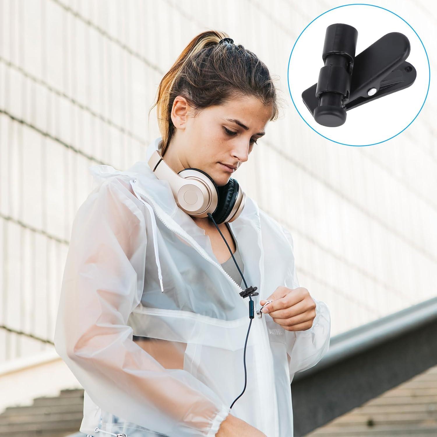 5 Clips de Cable para Auriculares Xthrotsenk 2-4mm Negro