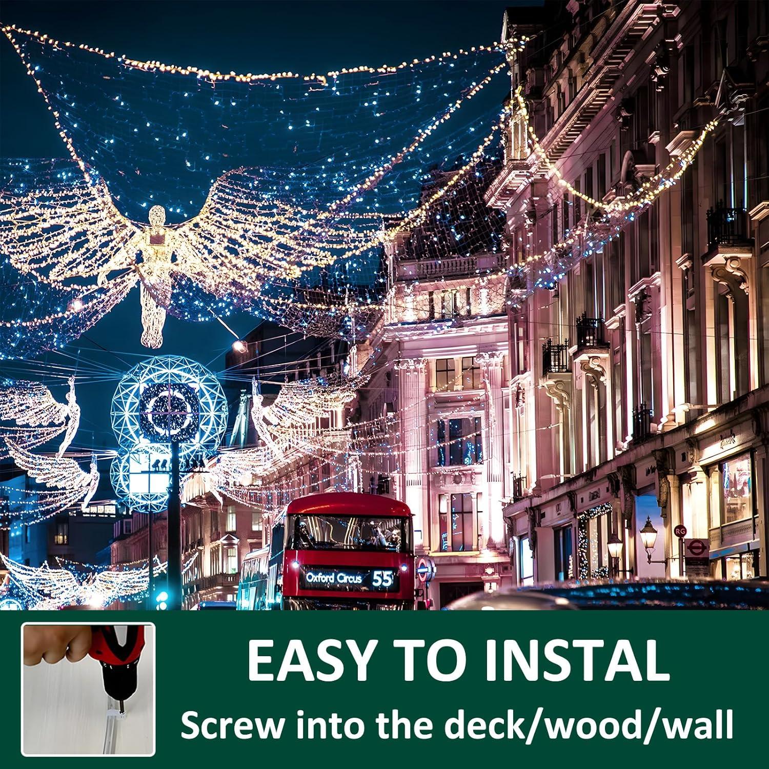 Paquete de 100 Clips de Luz de Cuerda Nanzgecc 1.27 cm