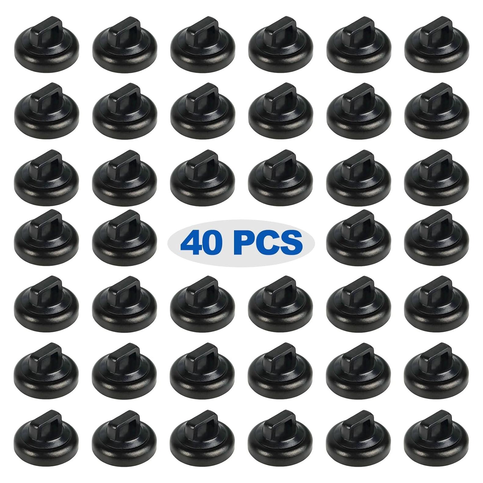 Soportes de Montaje de Cables Magnéticos CNHABAGU 40 Piezas Negro