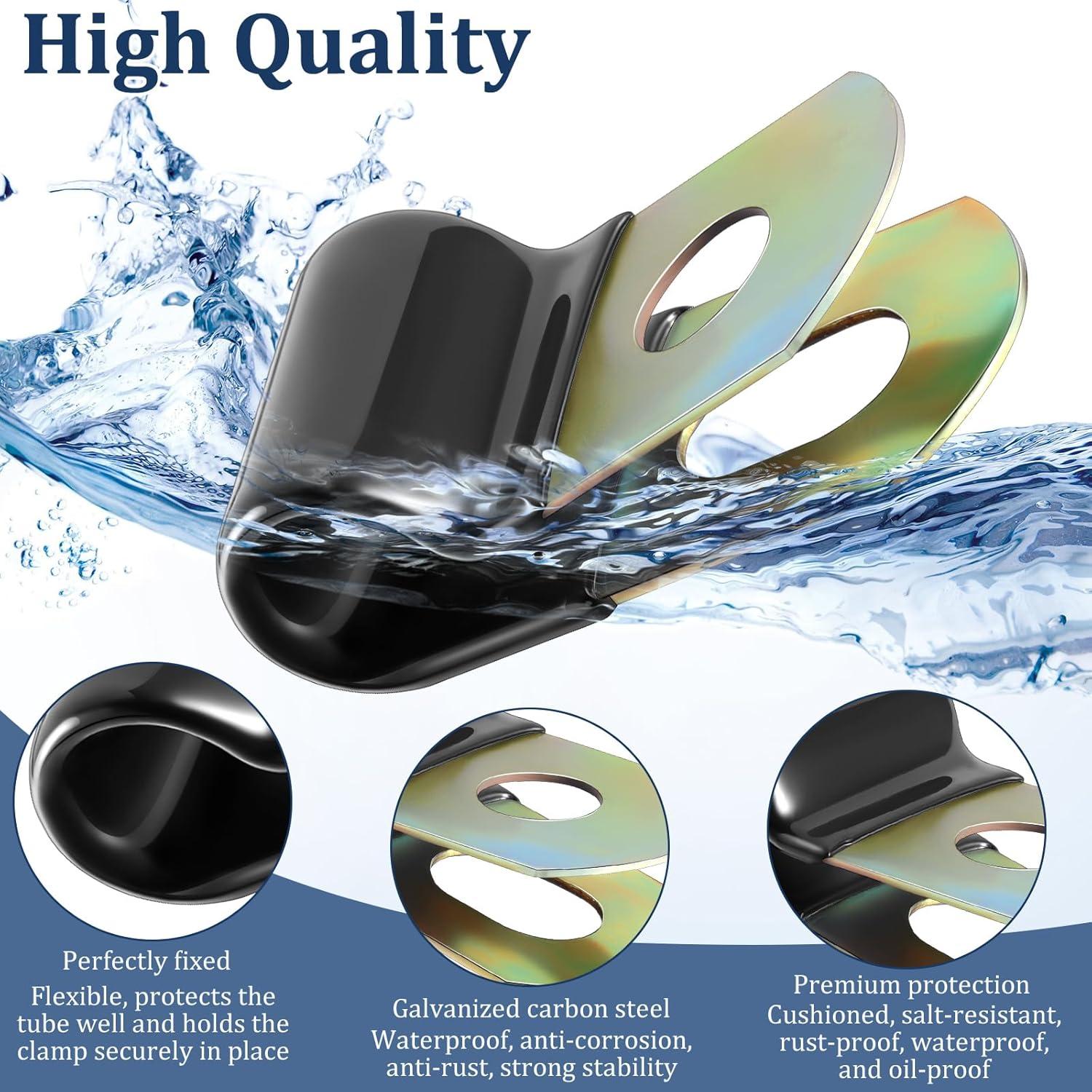 50 Abrazaderas de Cable de Acero Inoxidable Tandefio 6mm