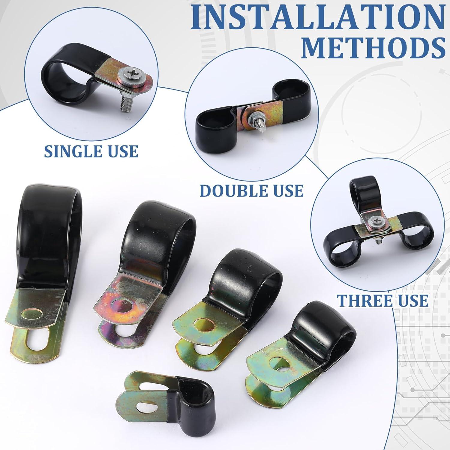 50 Abrazaderas de Cable de Acero Inoxidable Tandefio 6mm