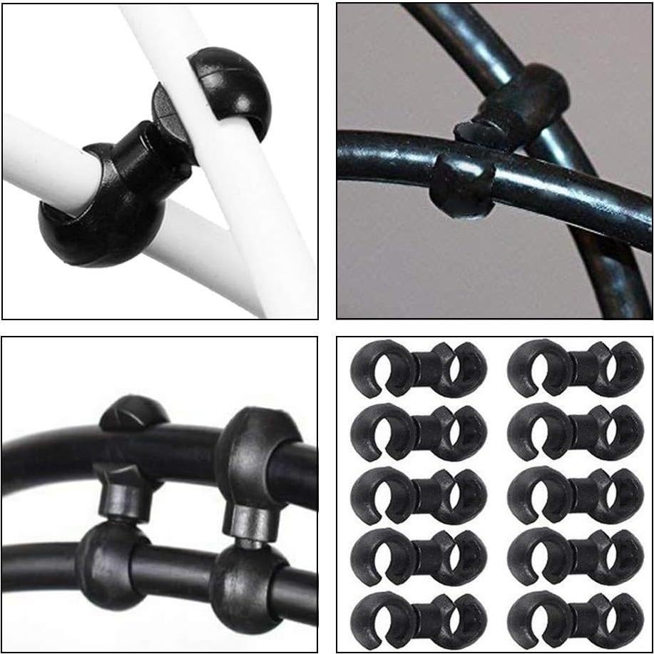 10 Clips S-Hook Abrazaderas de Cable Bicicleta Saipe Negro