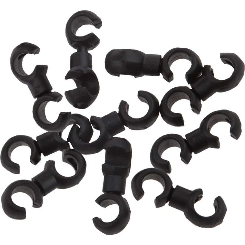 10 Clips S-Hook Abrazaderas de Cable Bicicleta Saipe Negro