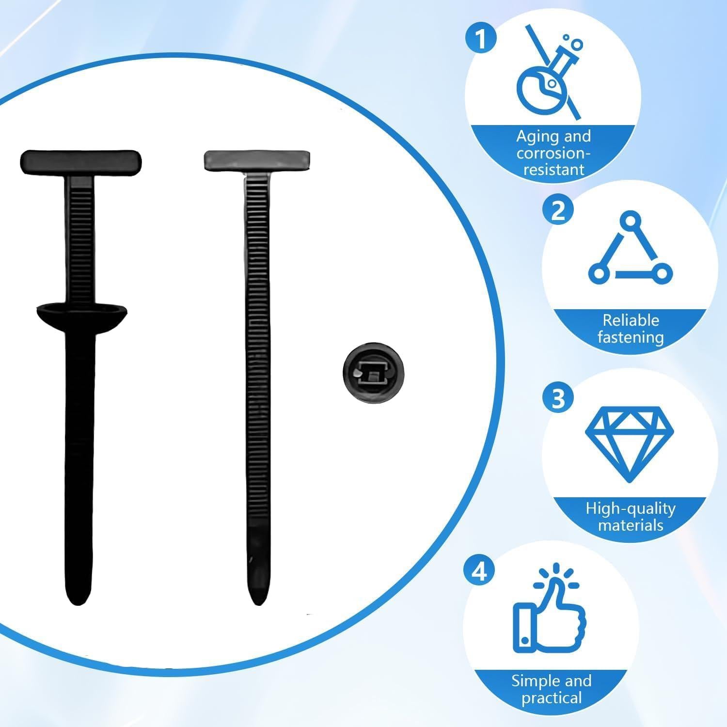 Hebilla de Brida Universal Sufeasdf 50pcs Nylon Alta Resistencia