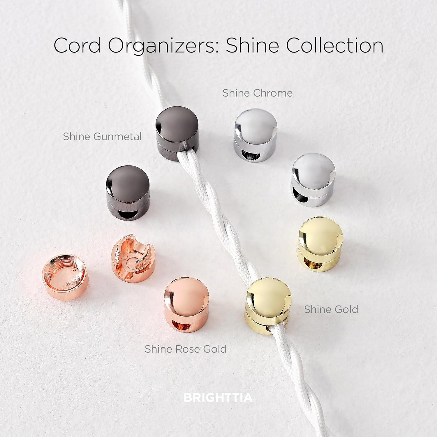 Clip de Cable de Latón Premium MY DESIGN PAD - Organizador Elegante - Paquete de 4