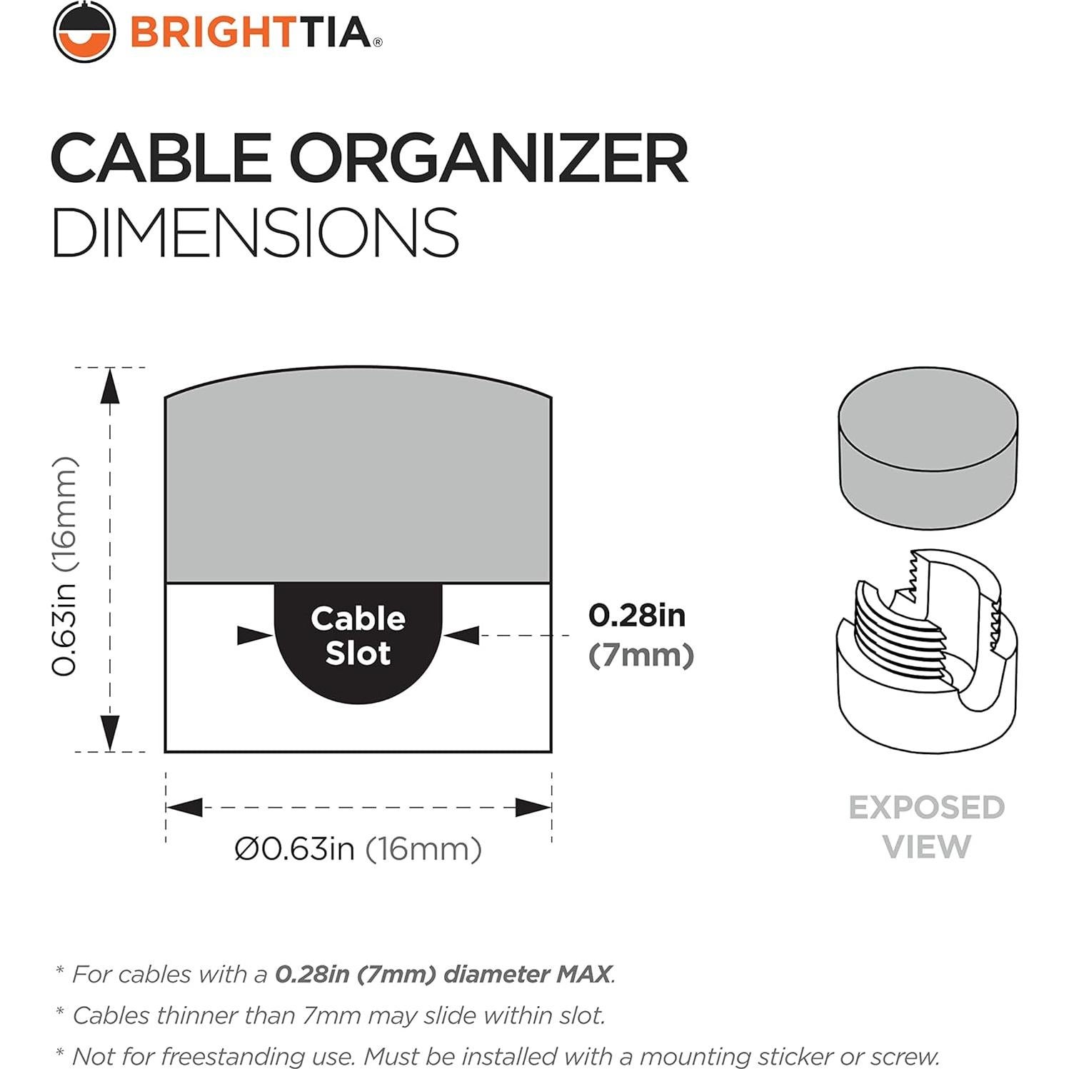 Clip de Cable de Latón Premium MY DESIGN PAD - Organizador Elegante - Paquete de 4