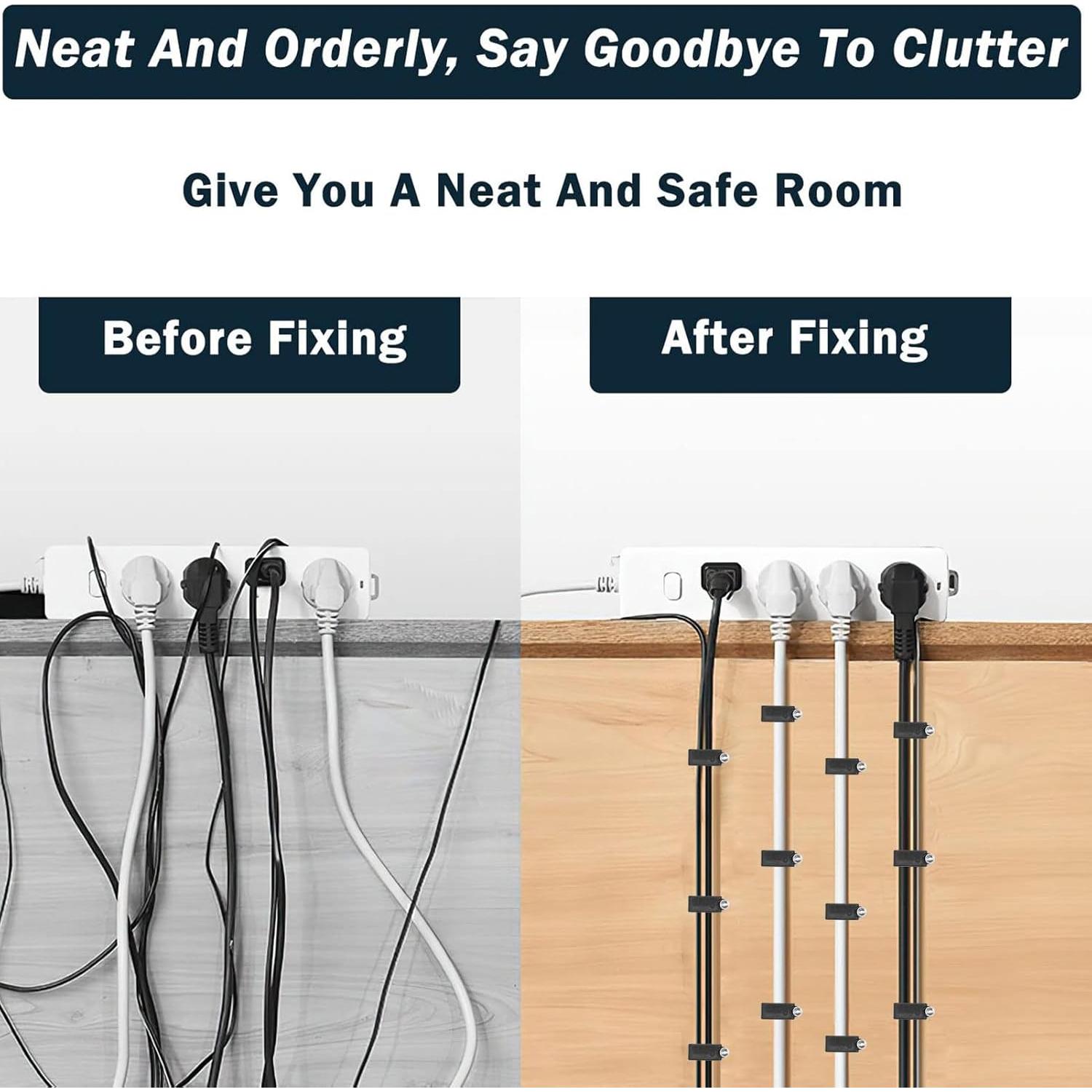 Clips de Cable con Clavo Easytle 100 Pcs 8mm para Pared