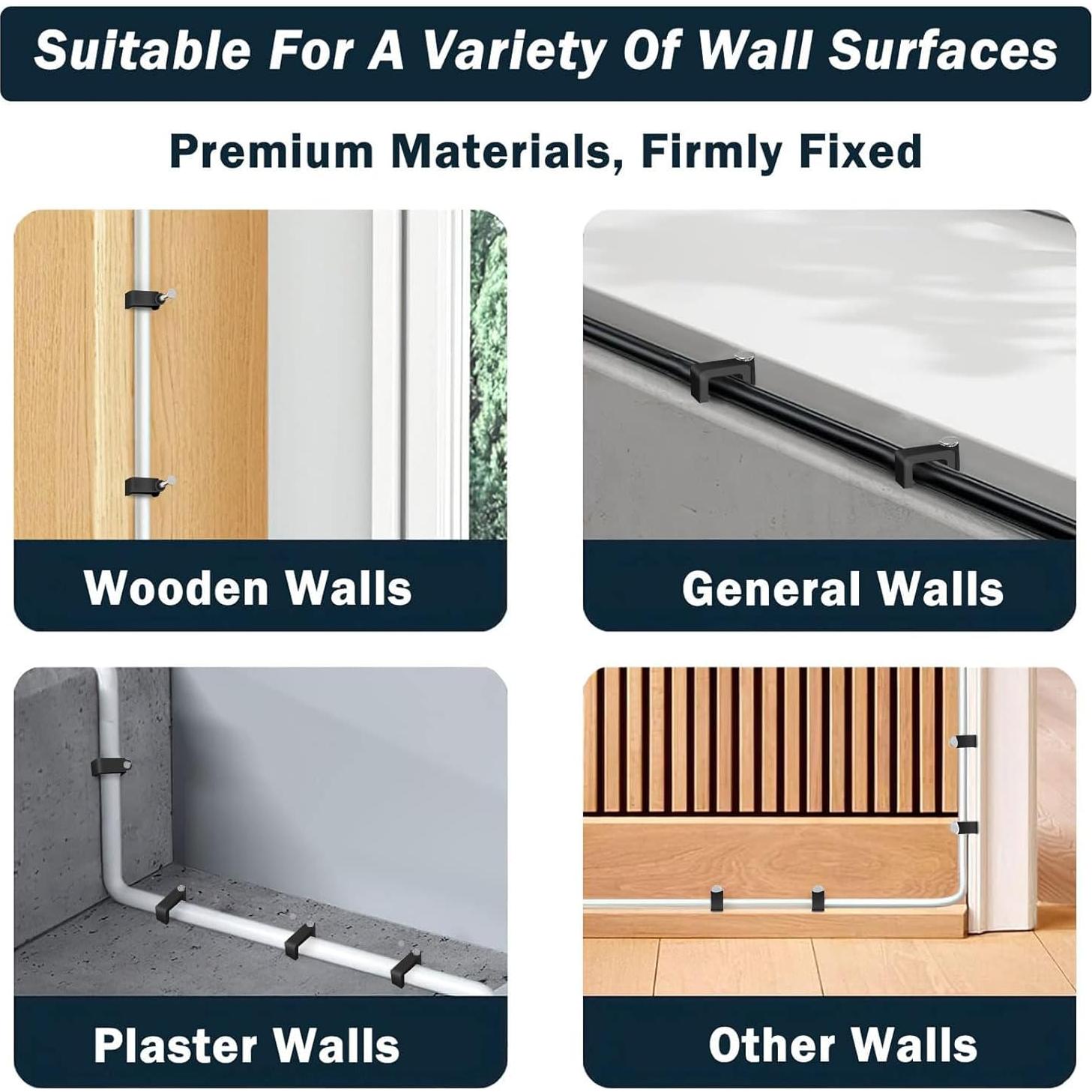 Clips de Cable con Clavo Easytle 100 Pcs 8mm para Pared