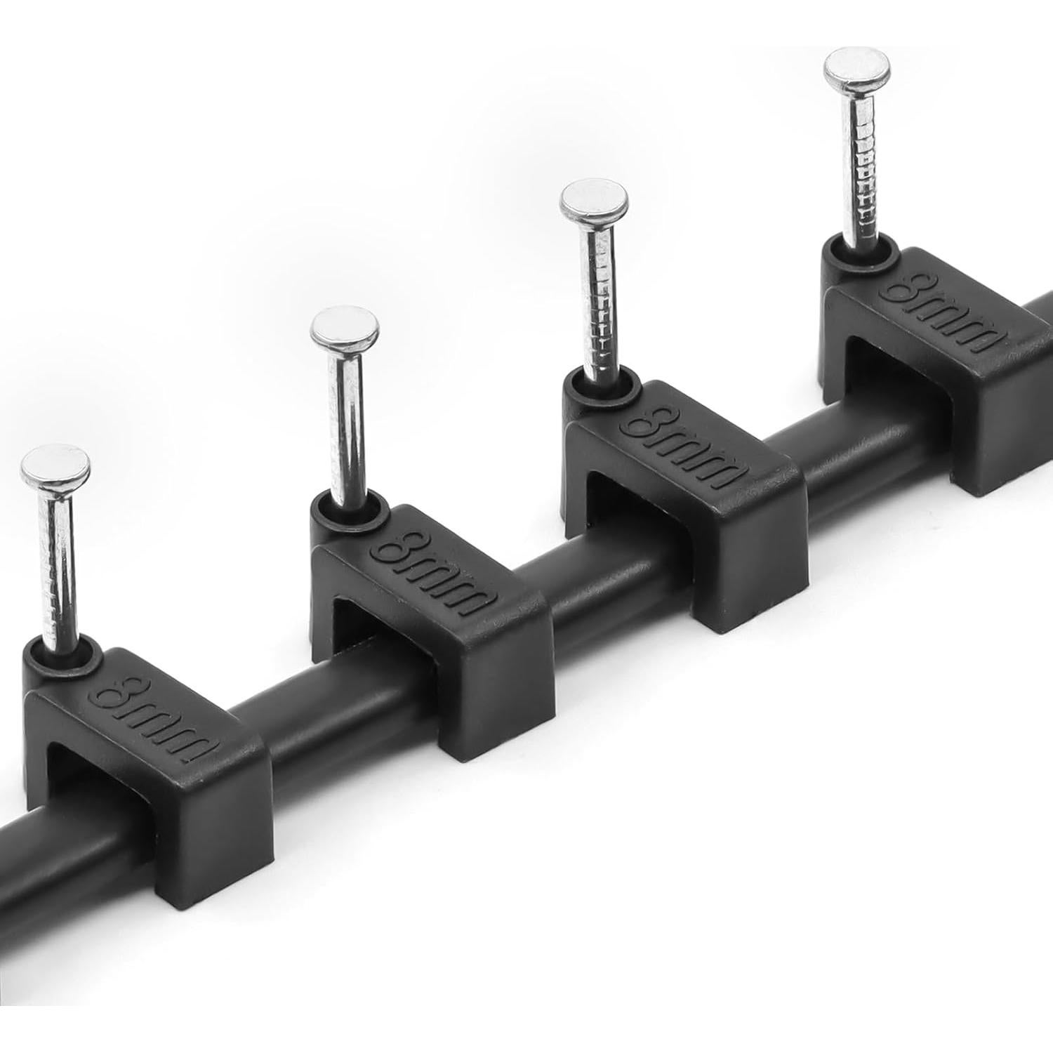 Clips de Cable con Clavo Easytle 100 Pcs 8mm para Pared