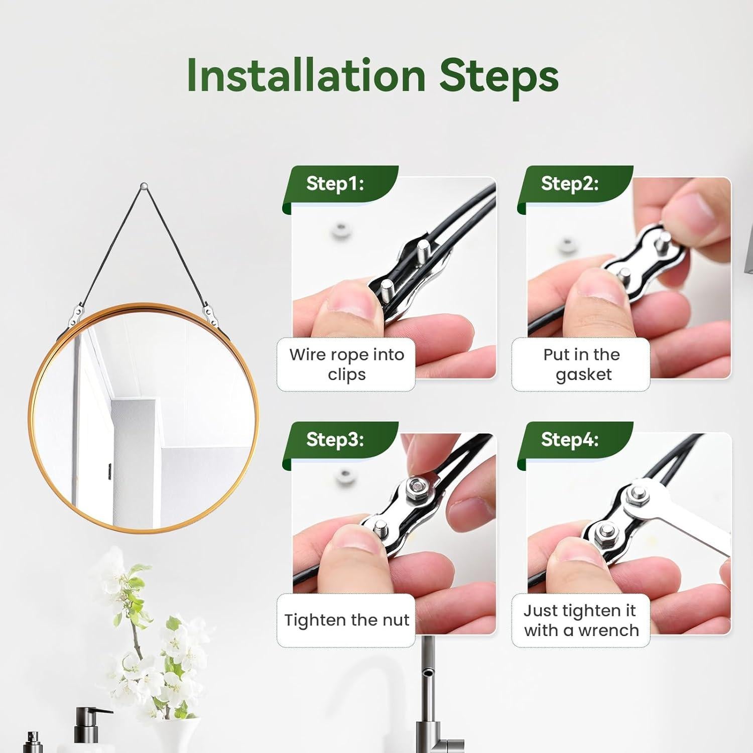 20 Pcs Clips de Cuerda de Alambre Dúplex M3 Bazeiona 1.5-3mm