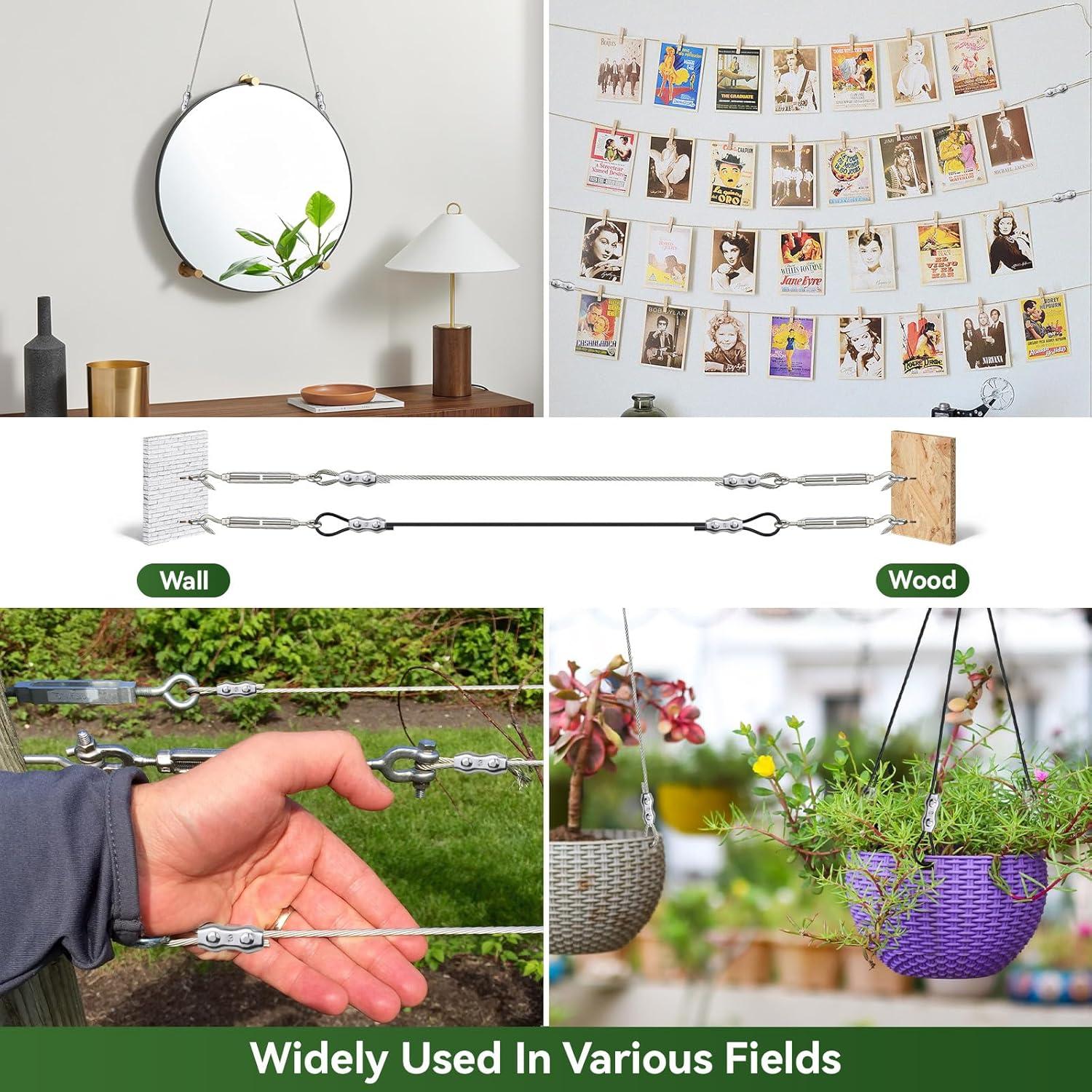 20 Pcs Clips de Cuerda de Alambre Dúplex M3 Bazeiona 1.5-3mm