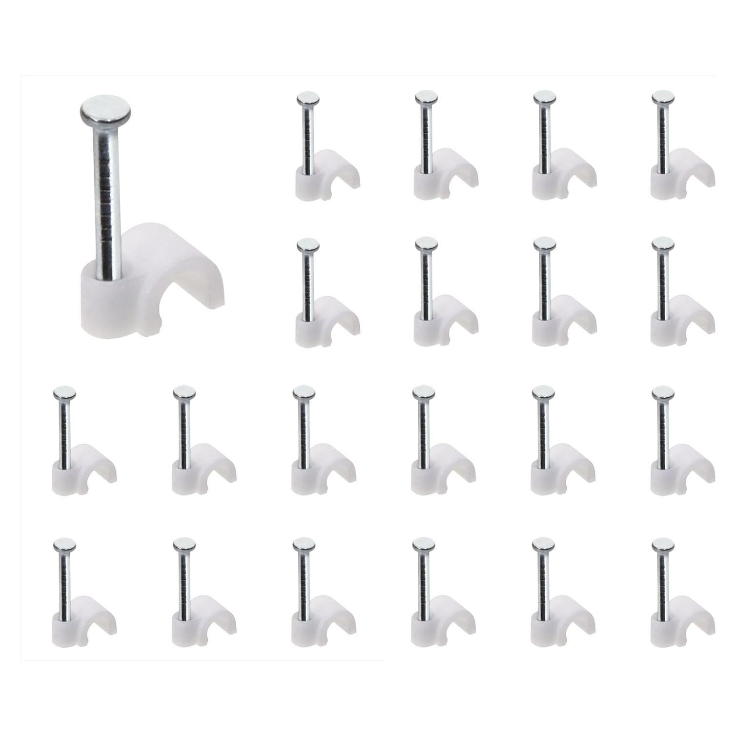 Clips de Cable Ethernet Mini Skater 3.5mm Blancos 100 Pcs