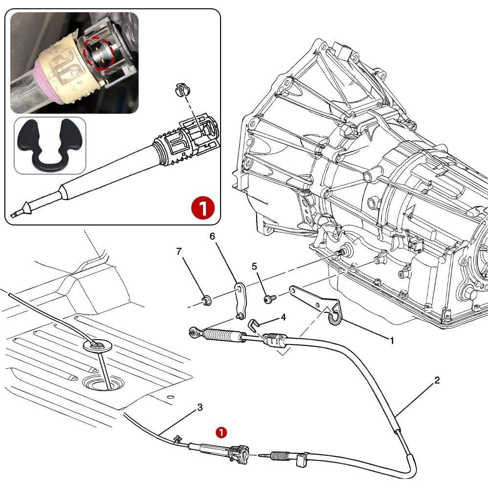 Clip de Cable de Cambio PQY SKA01 Compatible 4L80E 4L60E - 10 Piezas