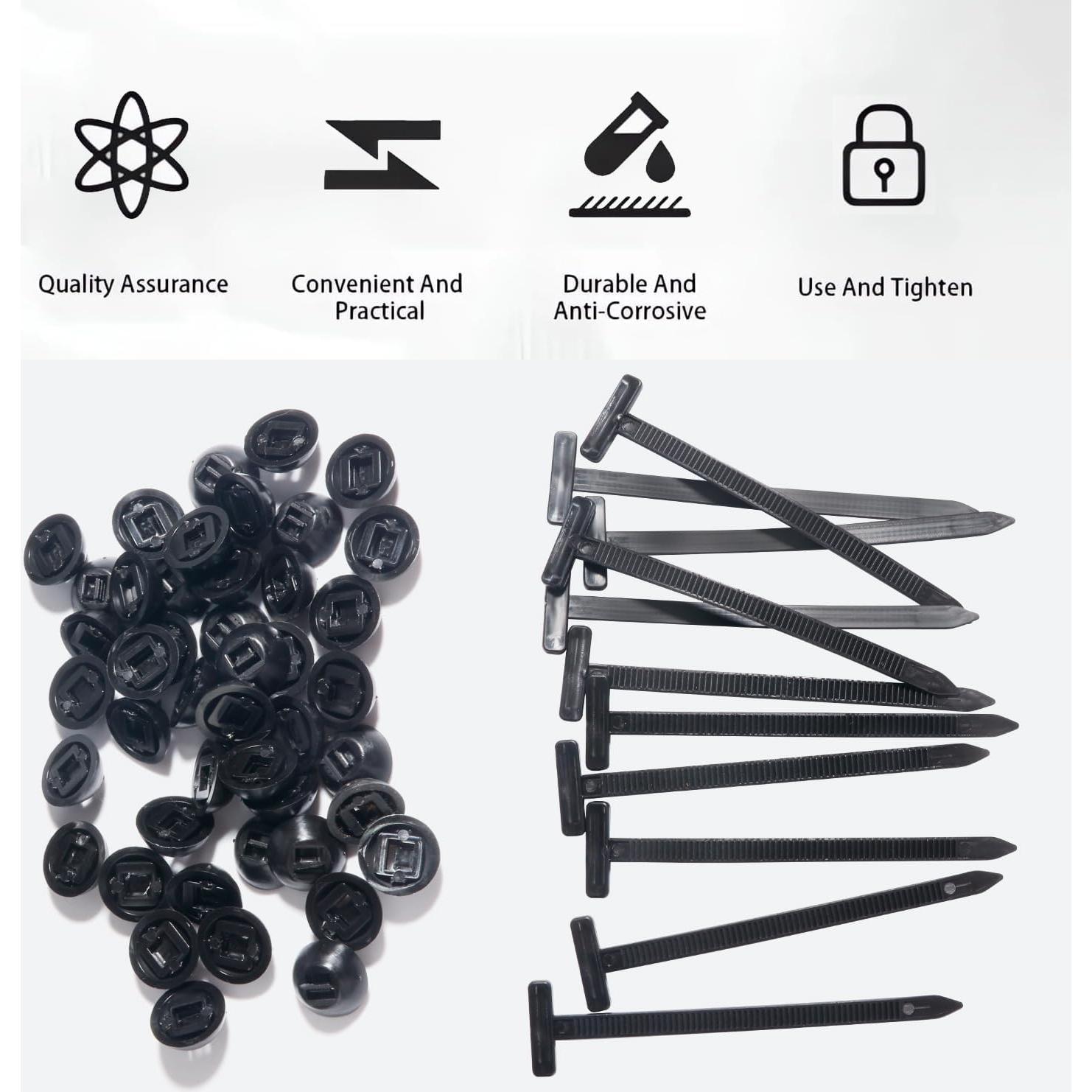 Bridas de Nylon TOOVREN 100PCS Alta Resistencia UV 9x2cm