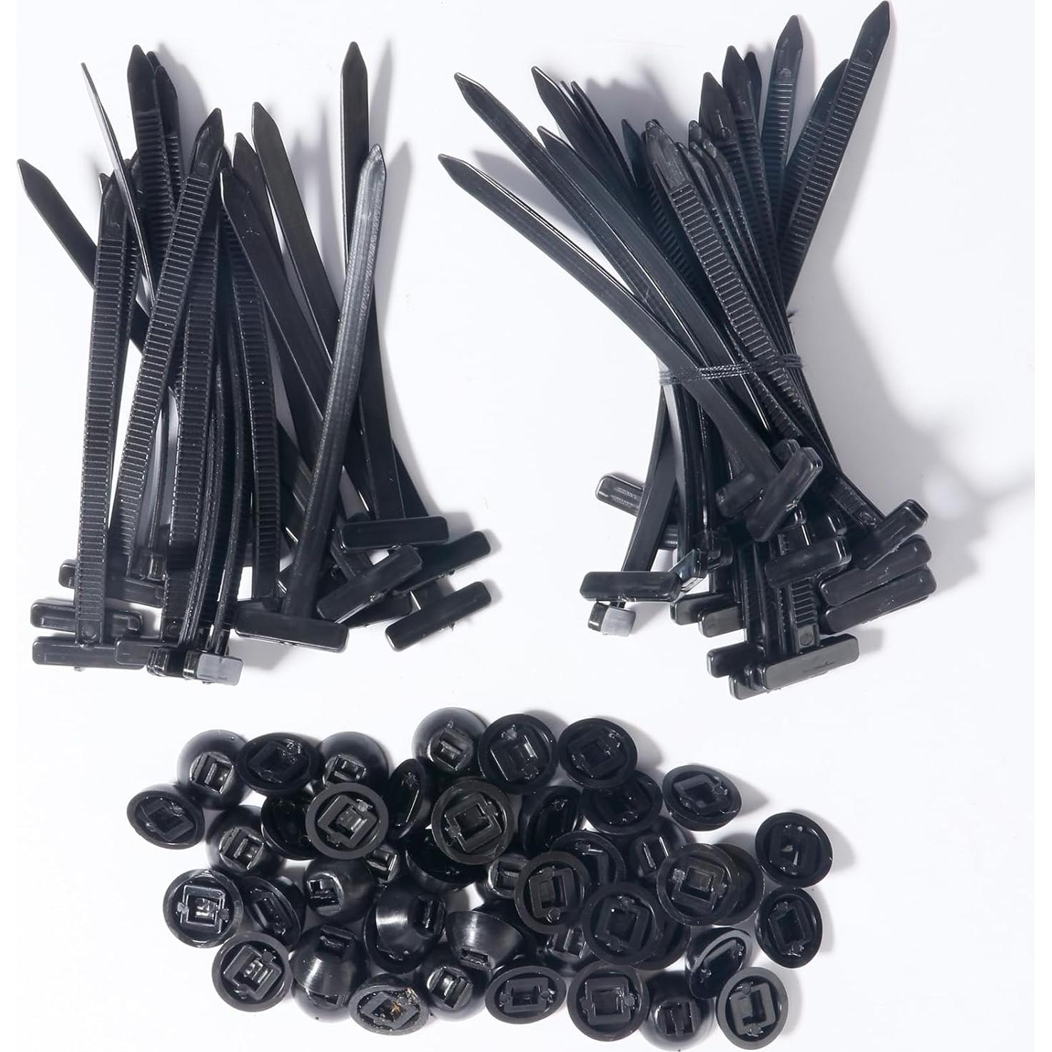 Bridas de Nylon TOOVREN 100PCS Alta Resistencia UV 9x2cm