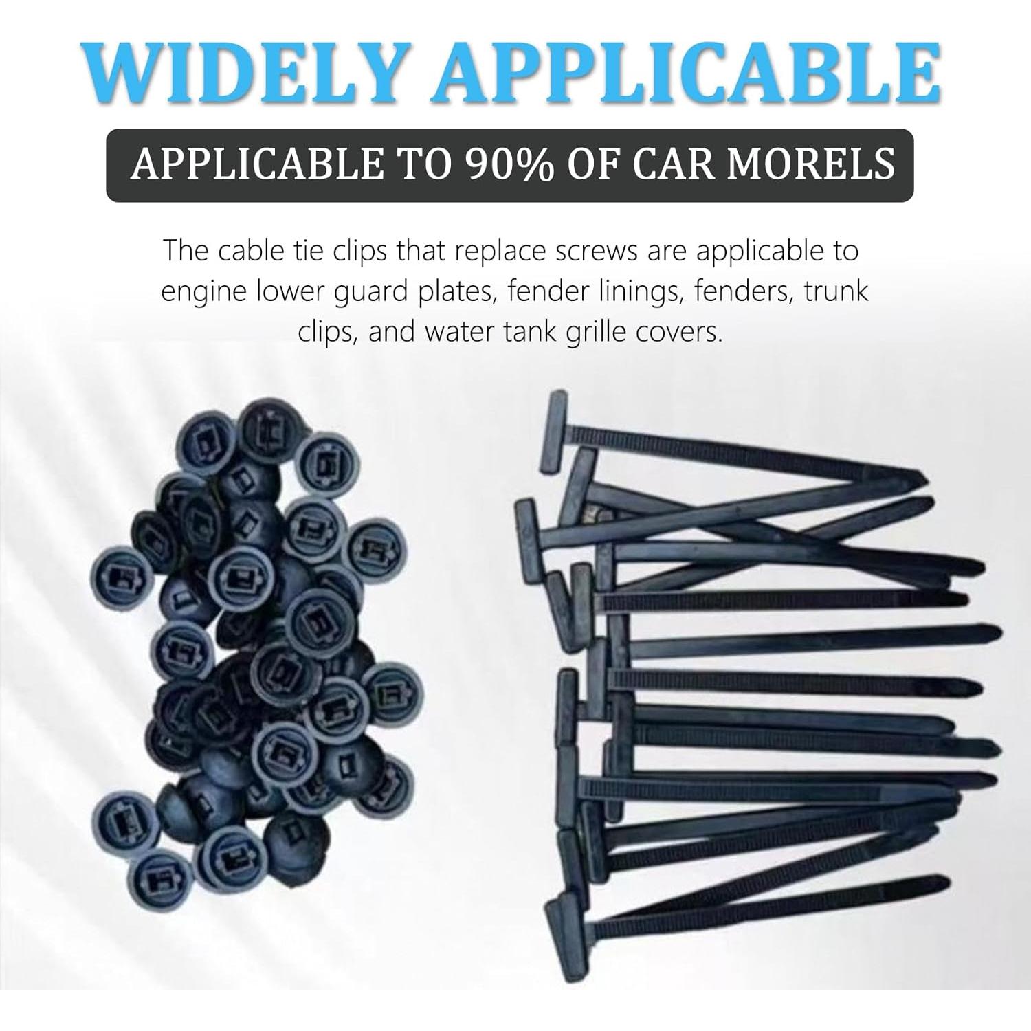 150 Hebillas de Cable de Nylon Zqarallax para Autos y Garaje