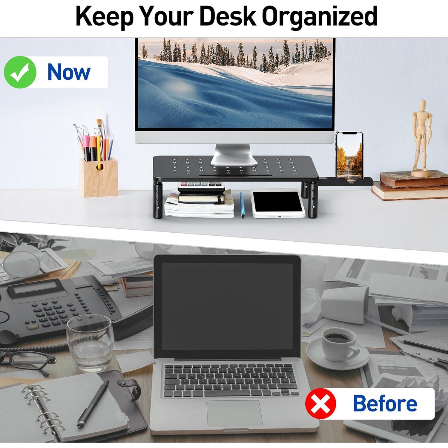 Soporte para Monitor Zimilar 2 Pack Ajustable 3 Alturas 20kg