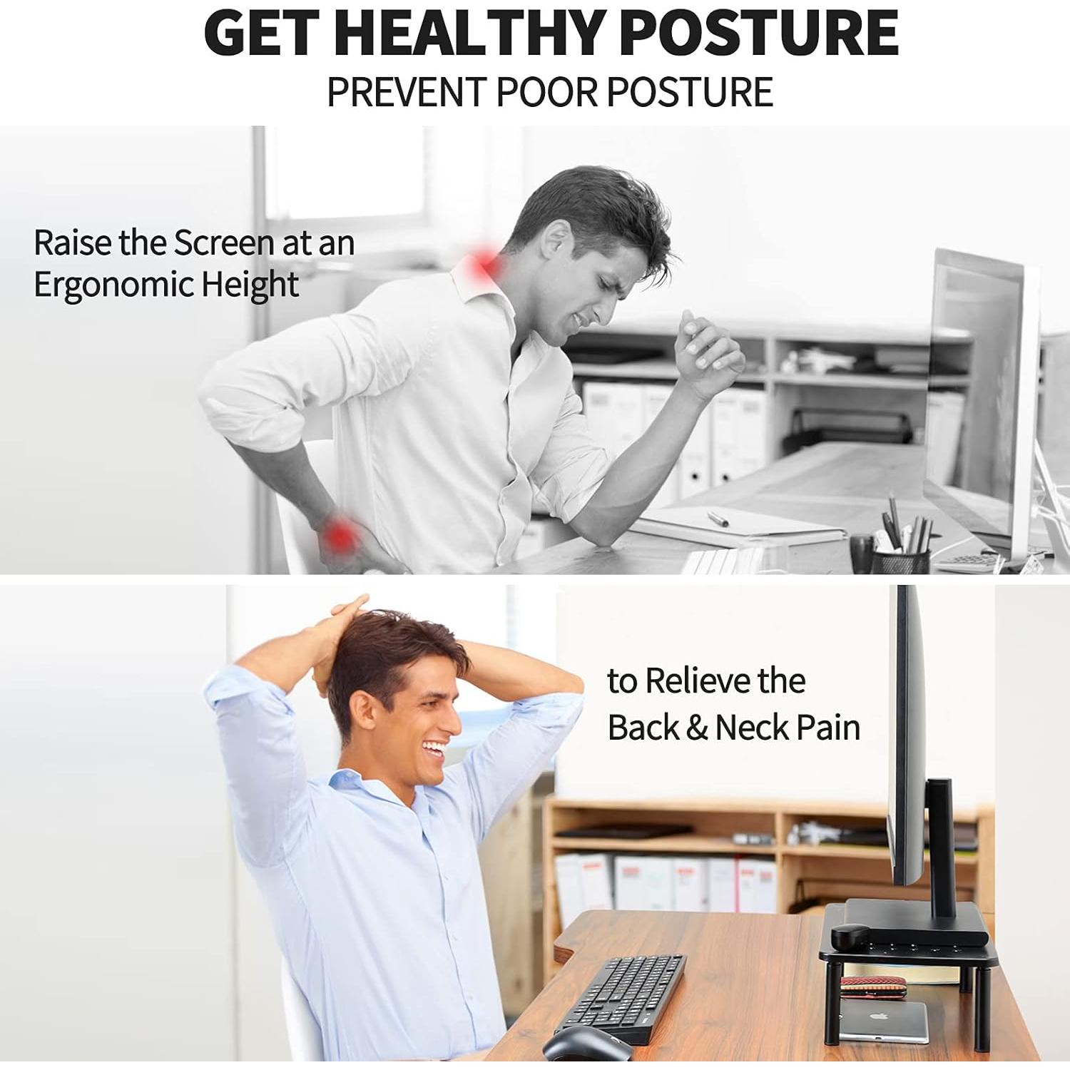 Soporte para Monitor Zimilar 2 Pack Ajustable 3 Alturas 20kg