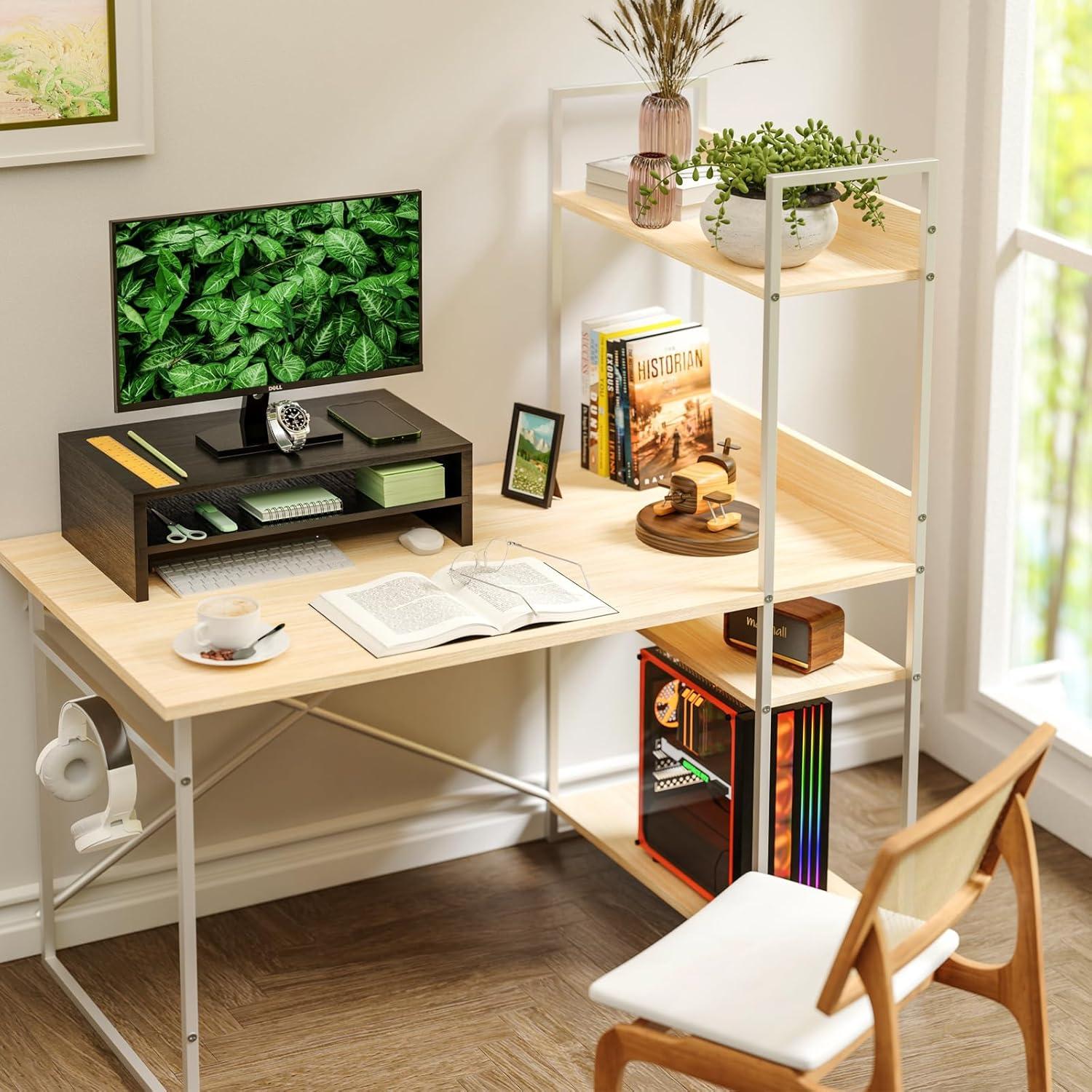 Soporte Elevador de Monitor Simpple Trending 2 Niveles Negro