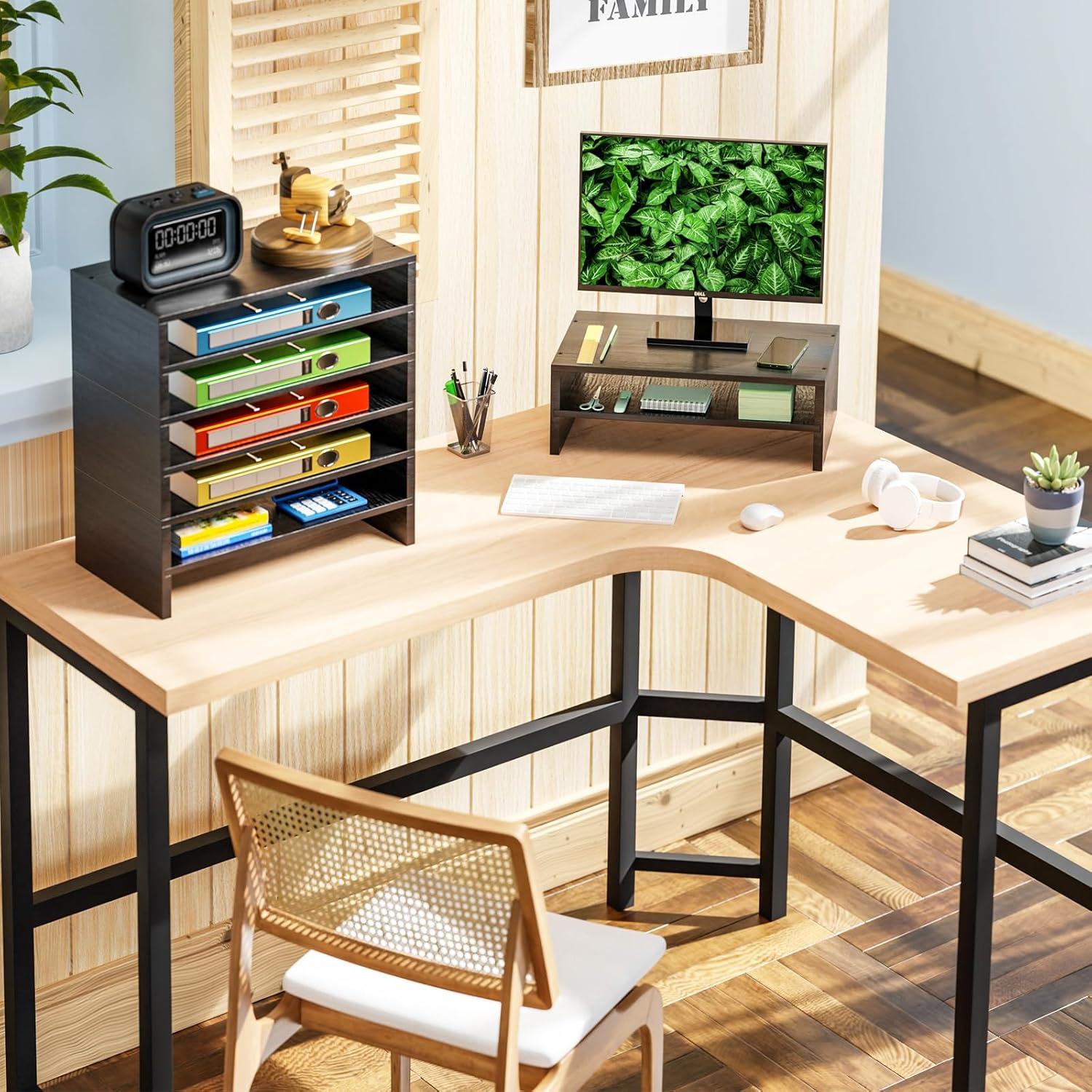 Soporte Elevador de Monitor Simpple Trending 2 Niveles Negro