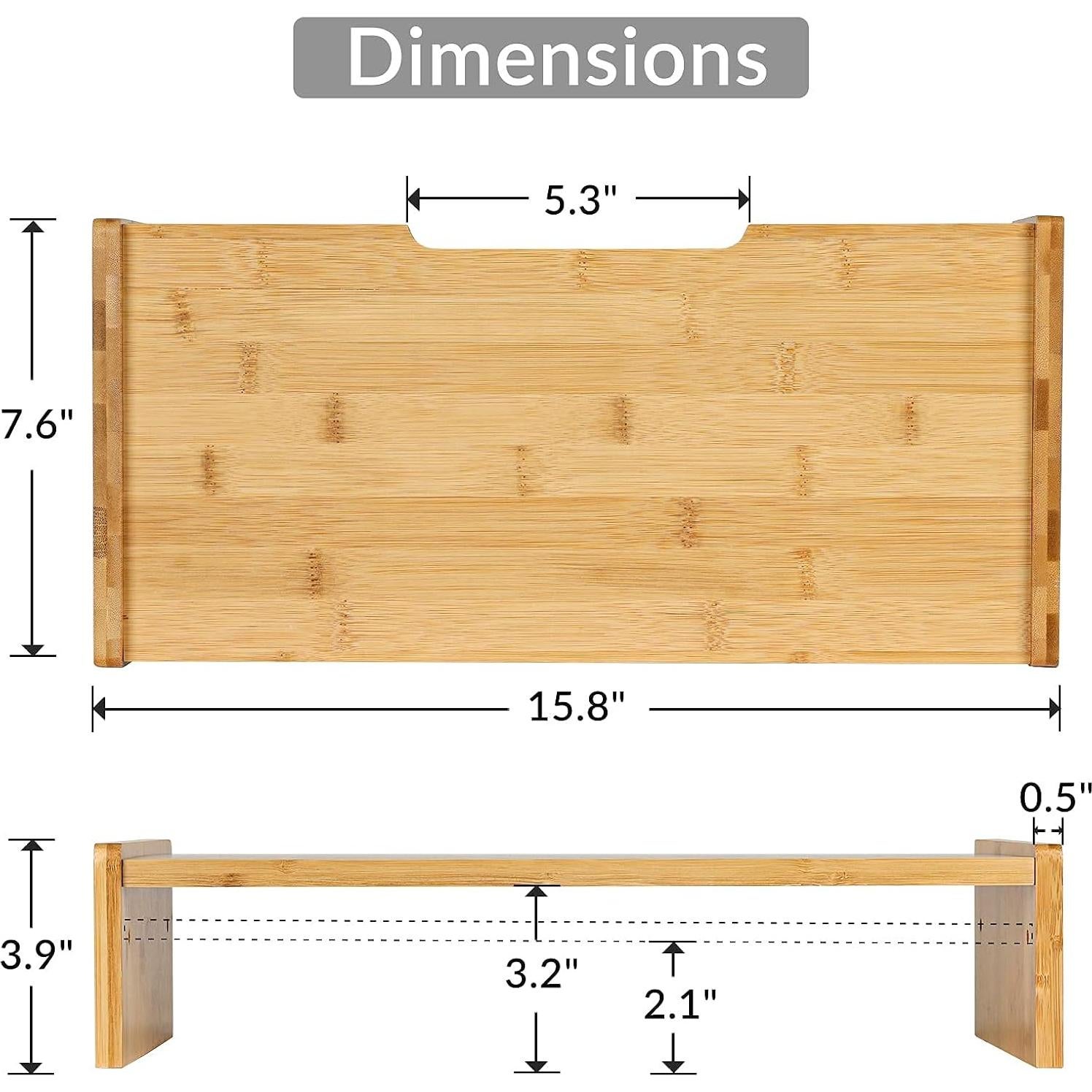 Soporte para Monitor de Madera KINLINK, Elevador Ajustable 2 Niveles