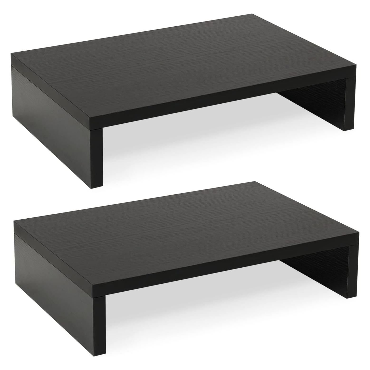 Soporte de Monitor Ajustable TEAMIX 2 Paquetes Negro 36.1x24.1 cm