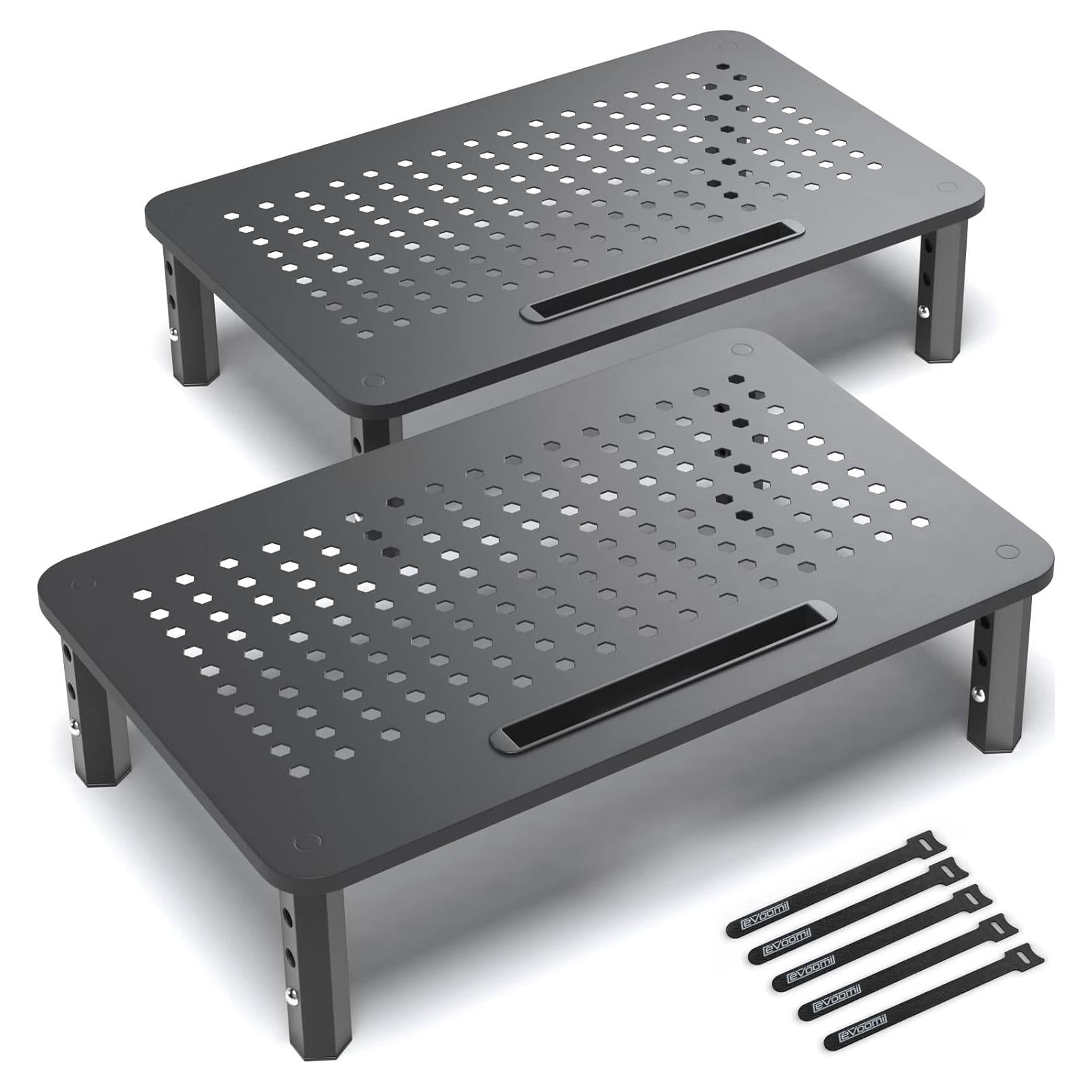 Soporte para Monitor EVOOMI Hexagonal Ajustable - 2 Unidades