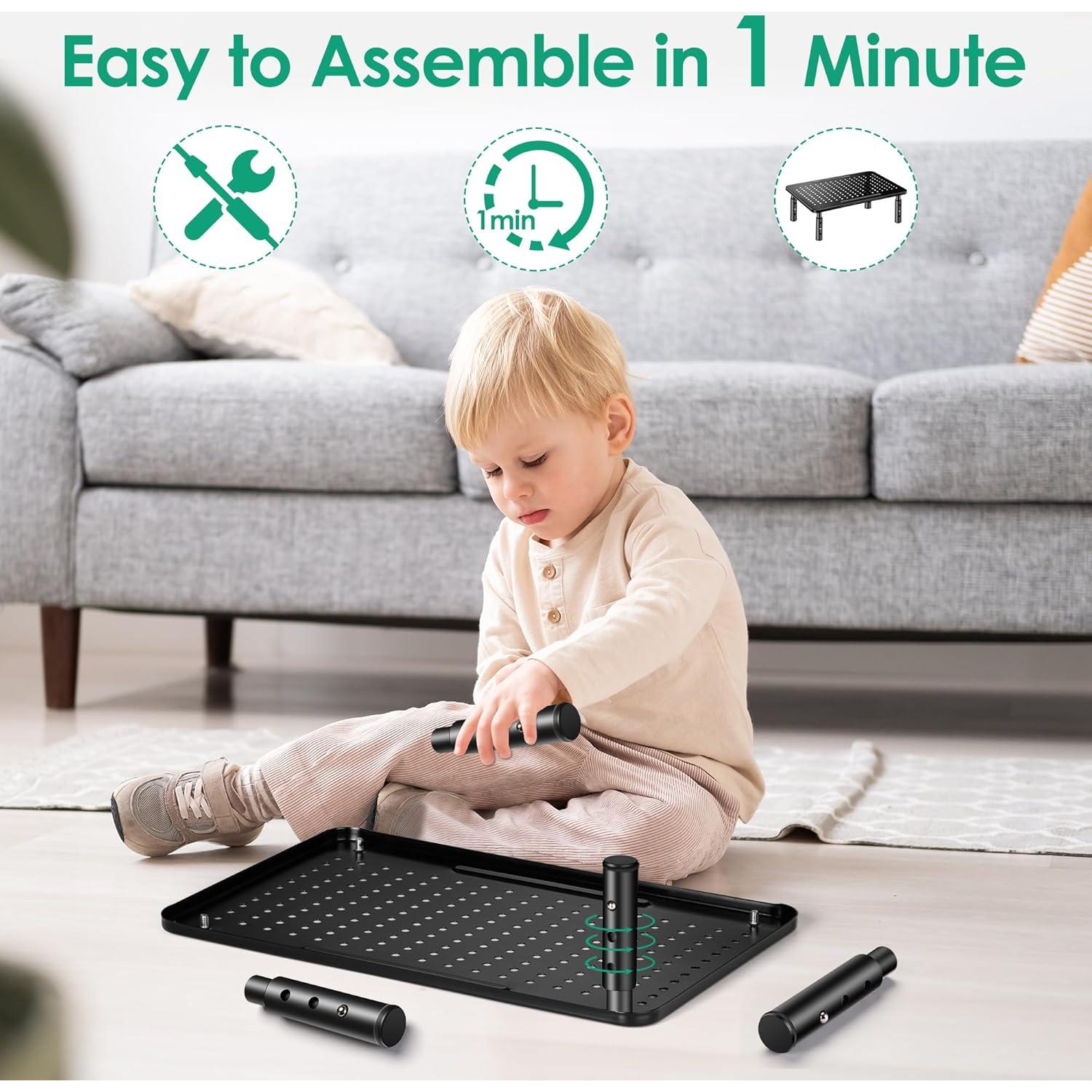 Soporte para Monitor Ajustable La Jaco - Negro, 3 Alturas