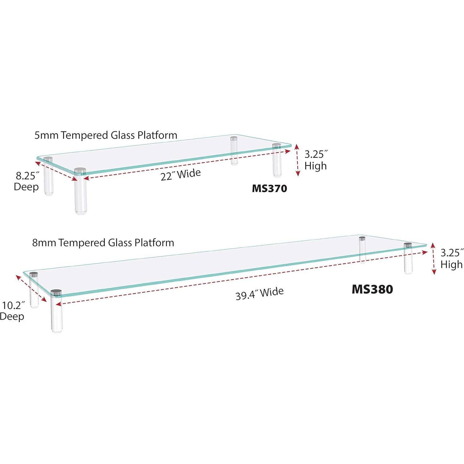 Soporte de Monitor Kantek MS370 de Vidrio Templado 22"
