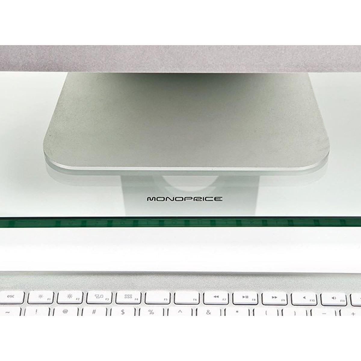 Soporte de Escritorio Monoprice 55.88x24.13cm Vidrio Transparente