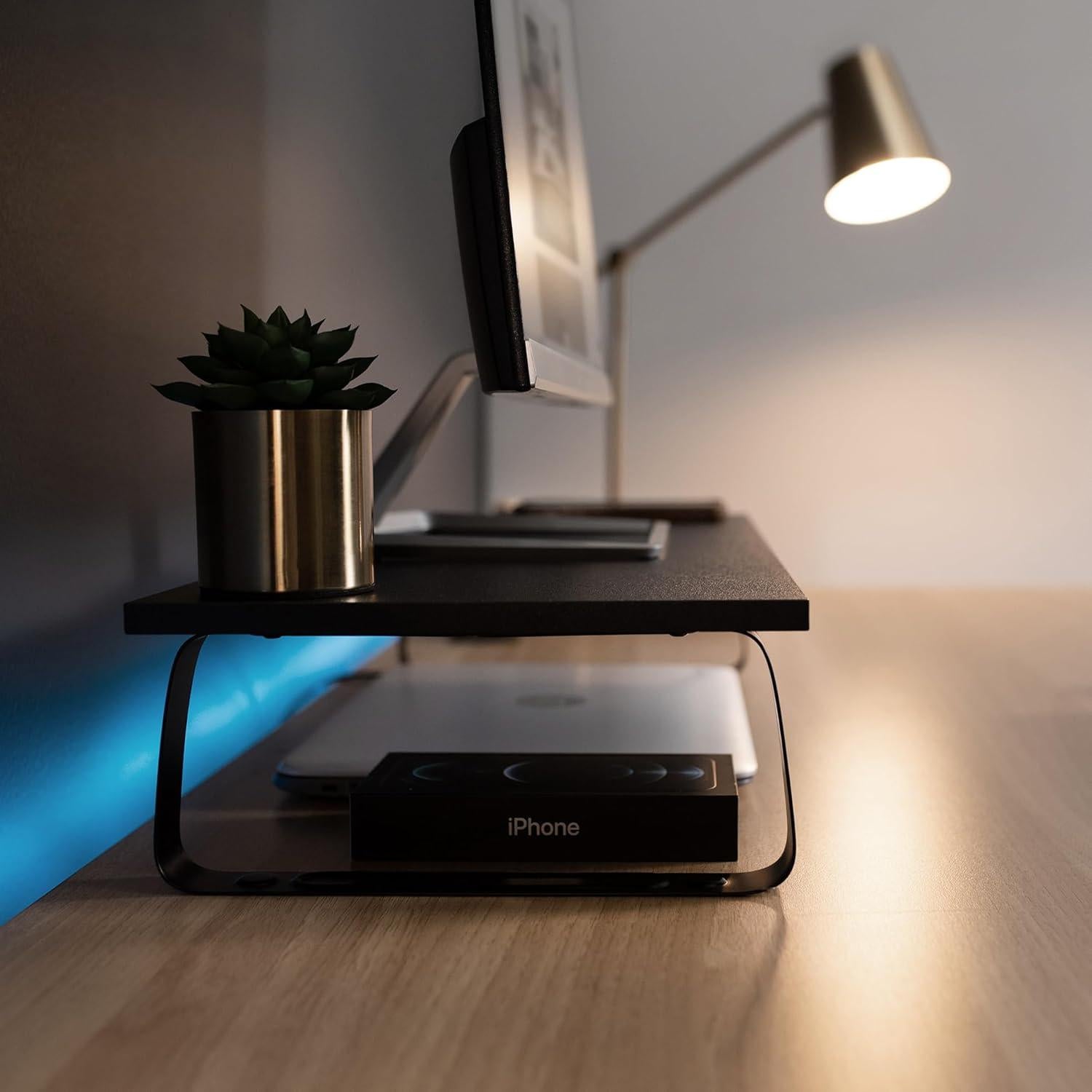 Soporte Elevador para Monitor VIVO STAND-V000D 60.4cm Negro